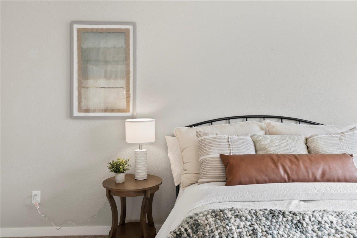 Bedroom with baseboards