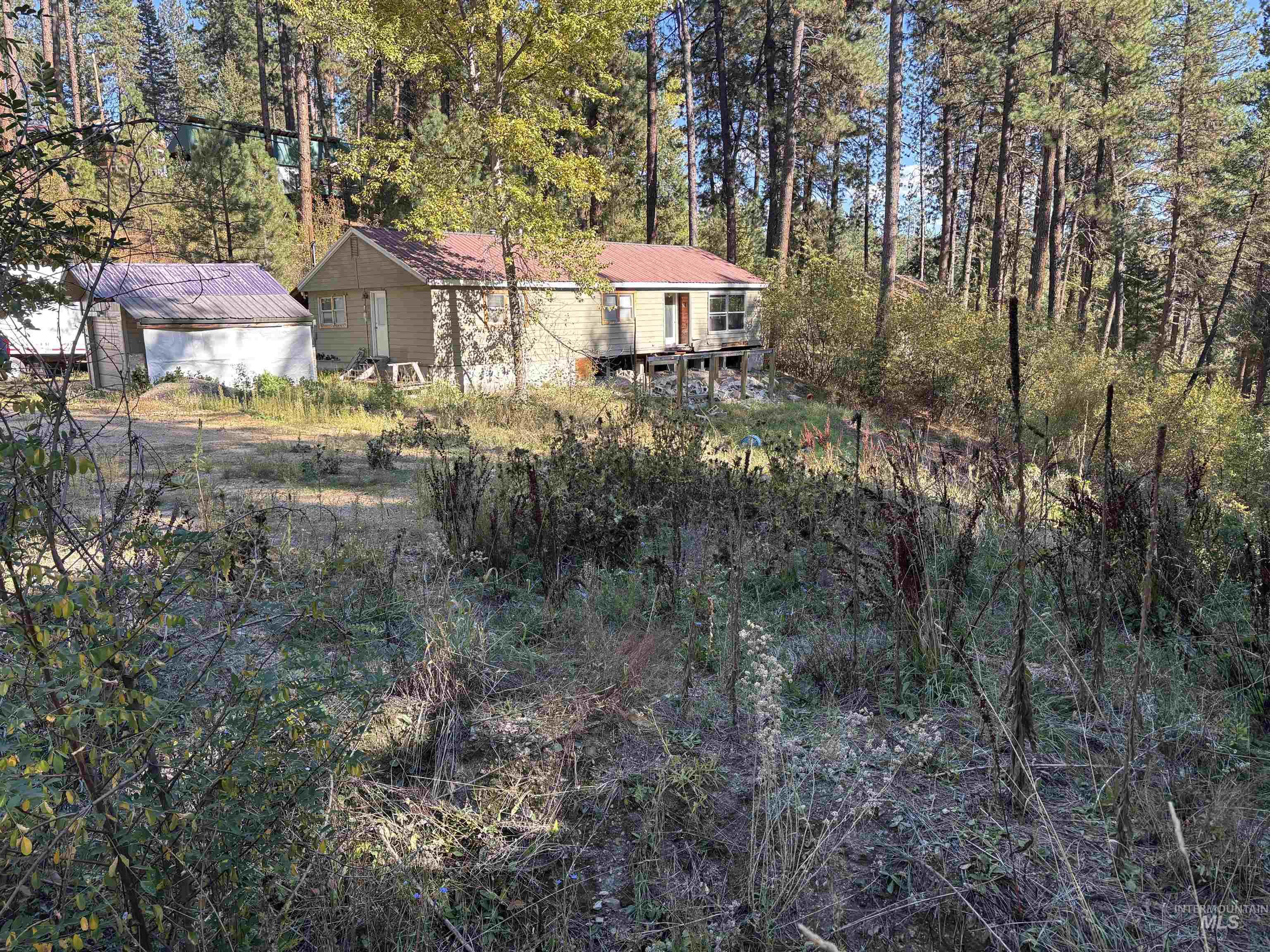 View of front of home with a metal roof