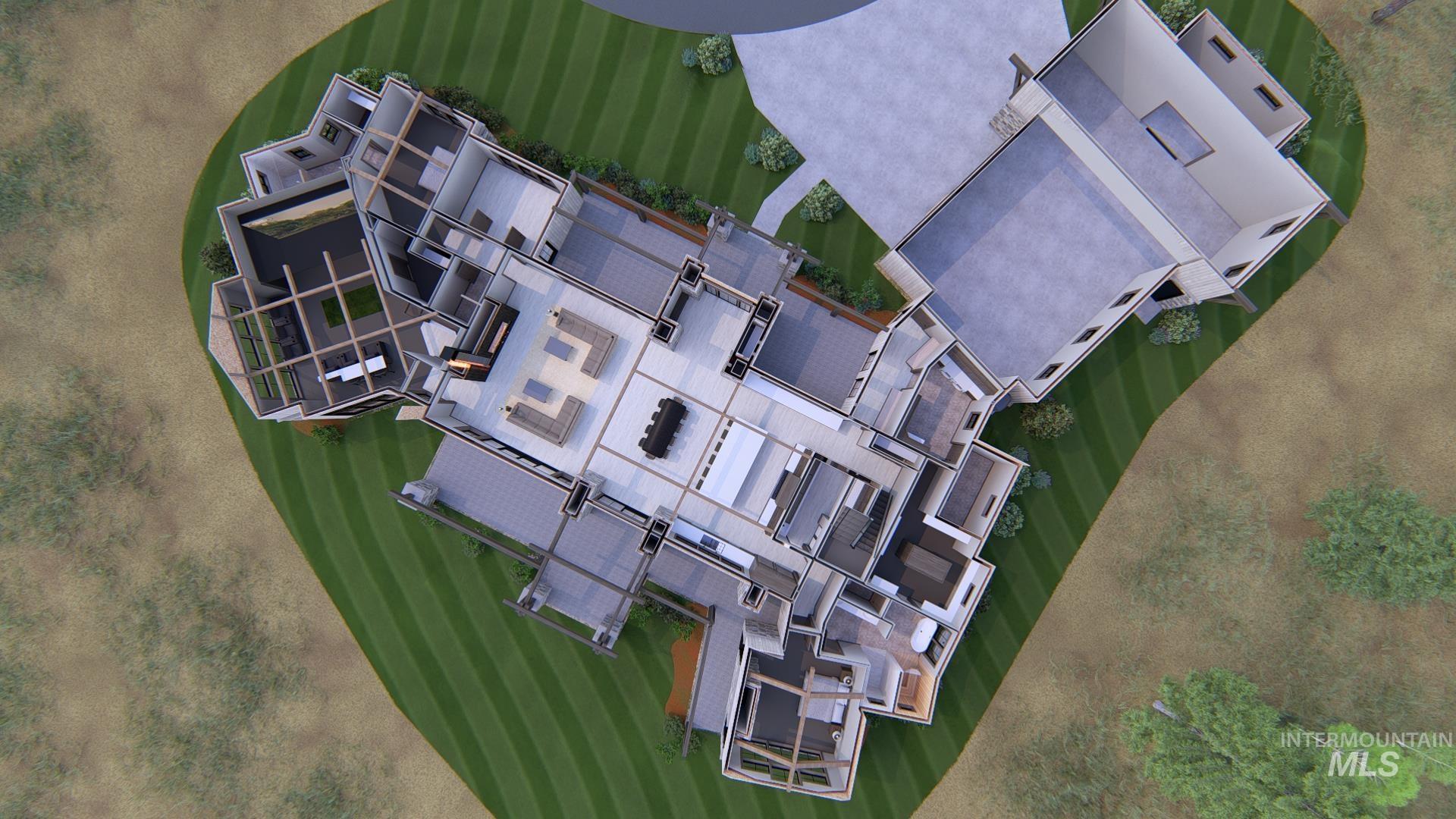 Bird's eye view of a large body of water