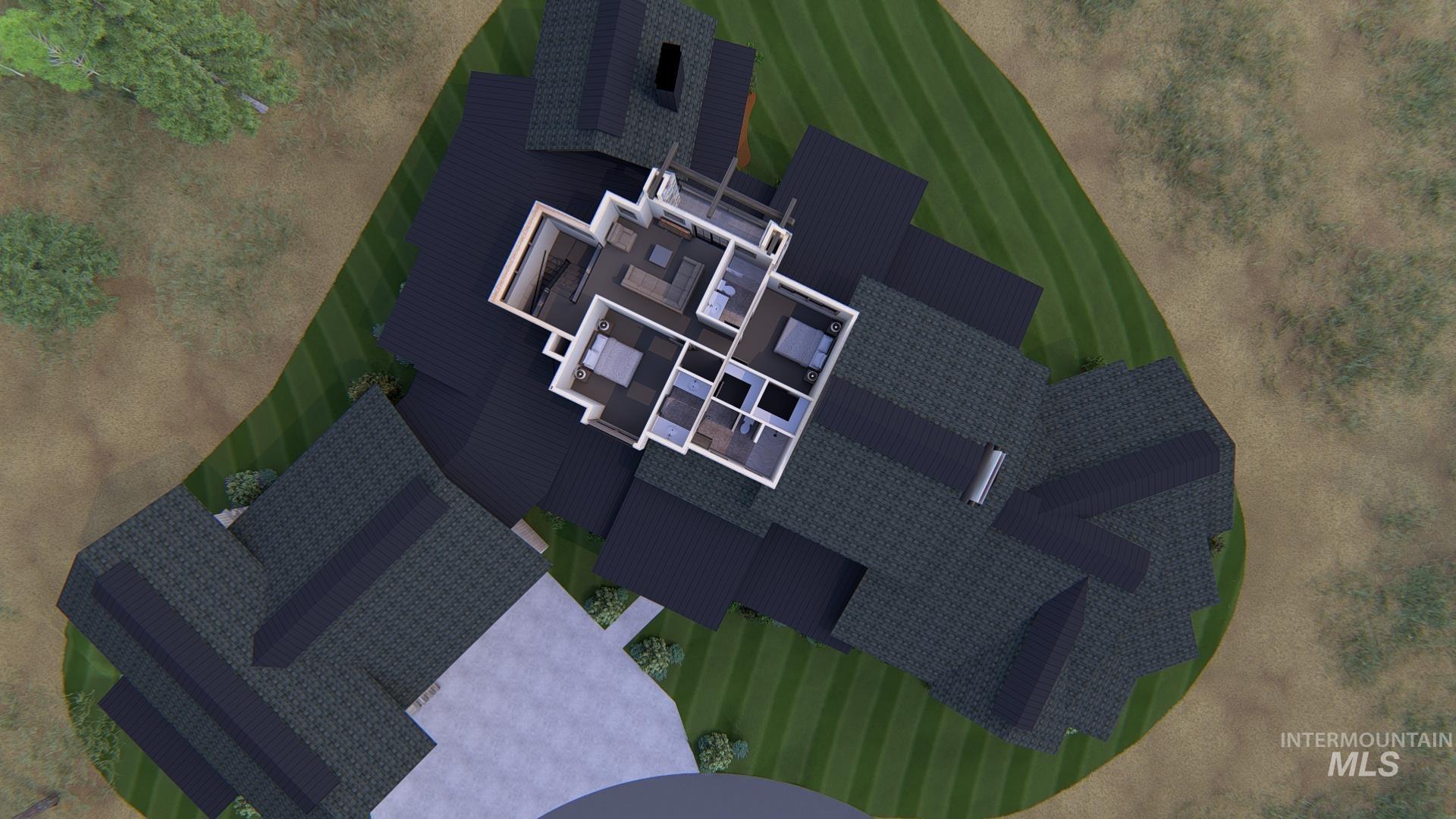 Aerial view of property and surrounding area