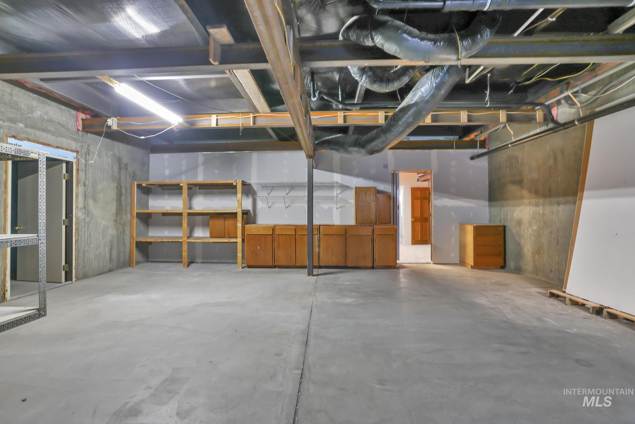 View of unfinished below grade area