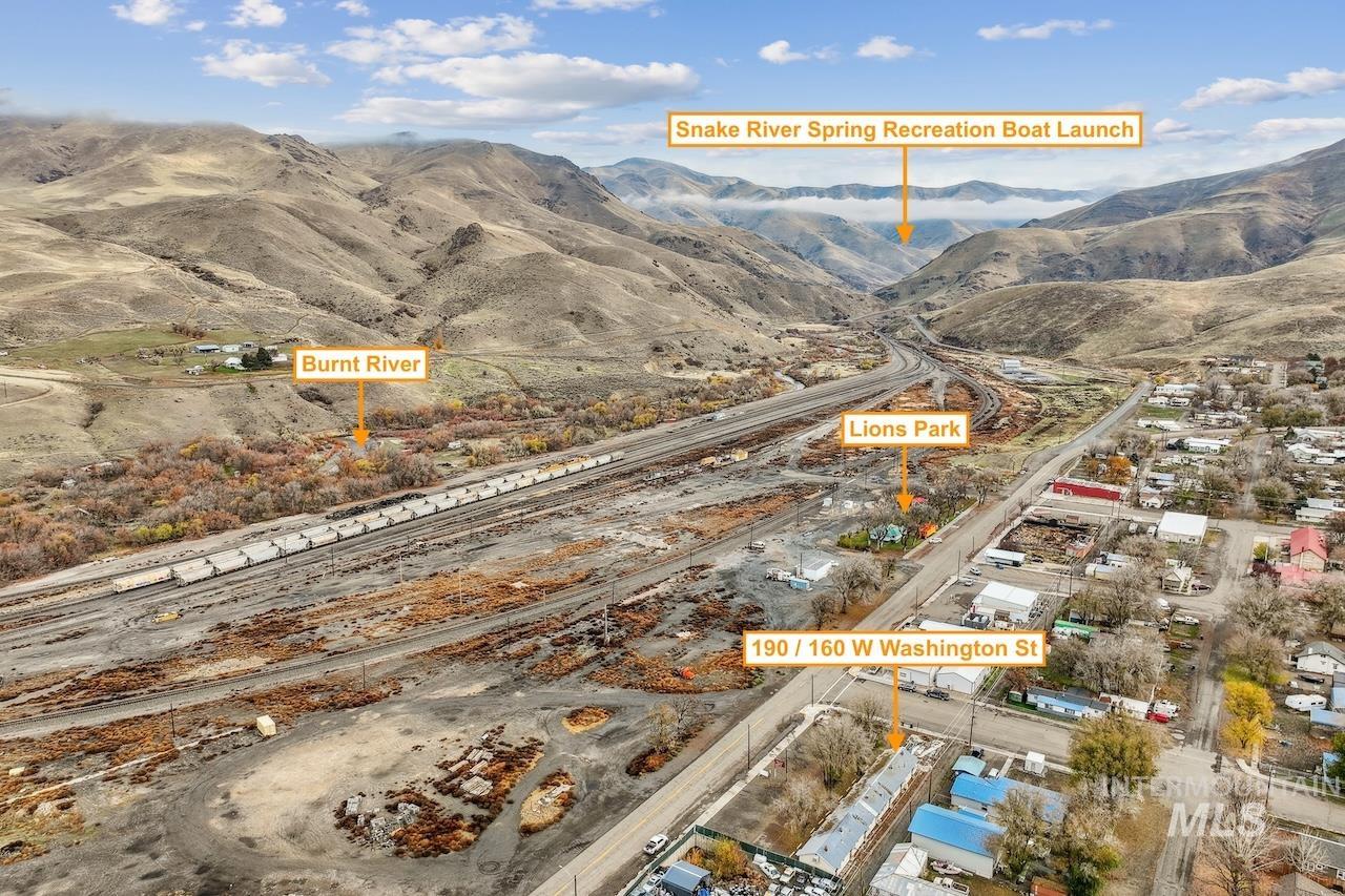 Aerial view of property's location