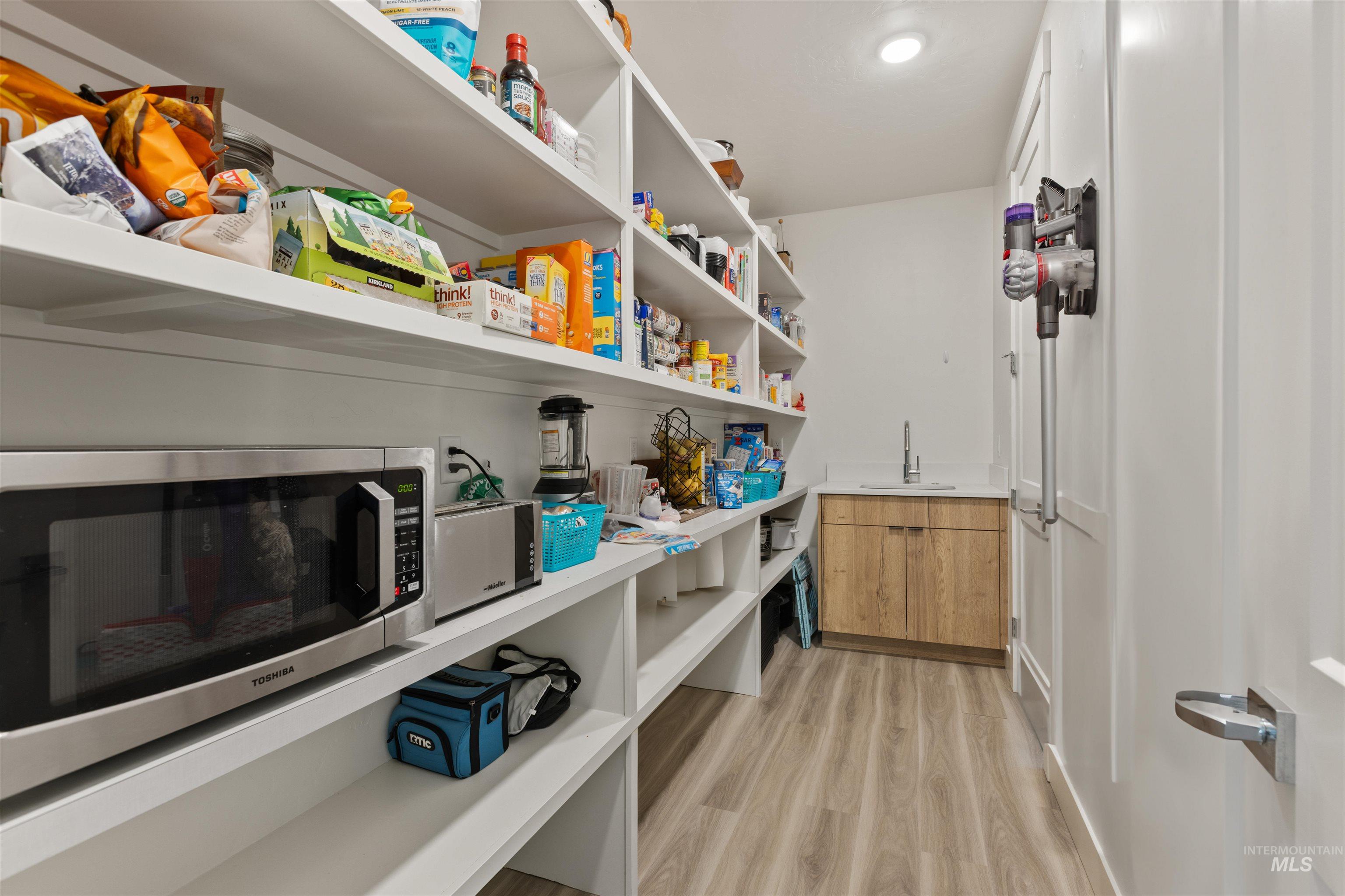 Pantry with a sink