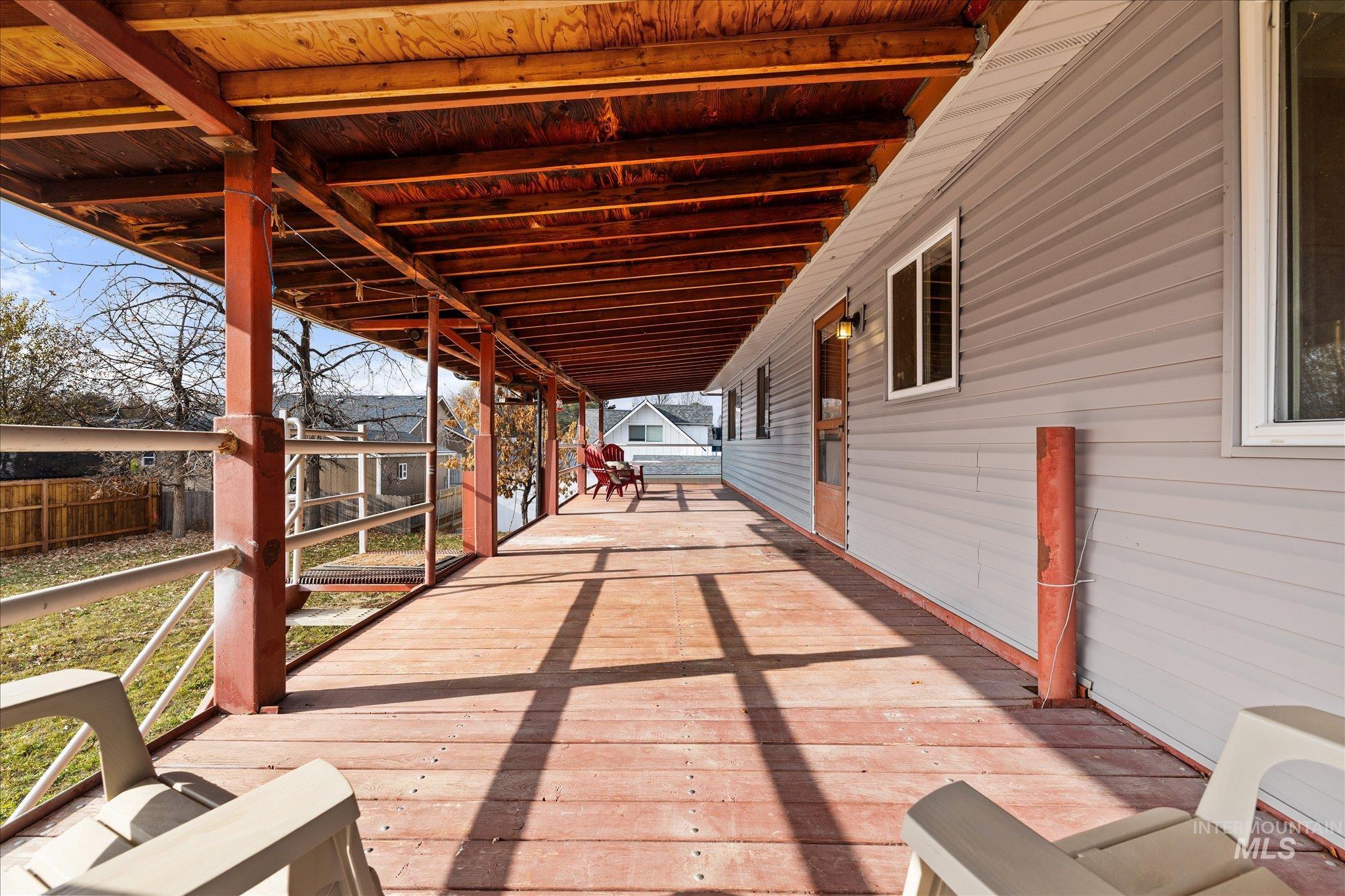 View of wooden terrace