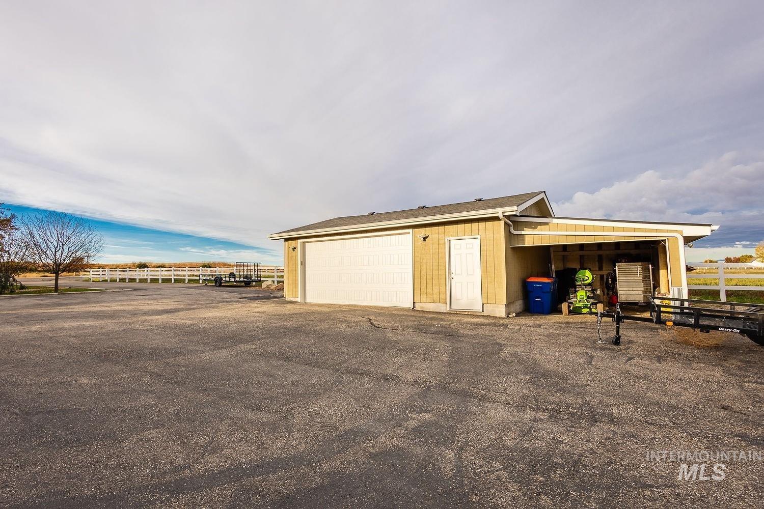 Garage with a detached garage