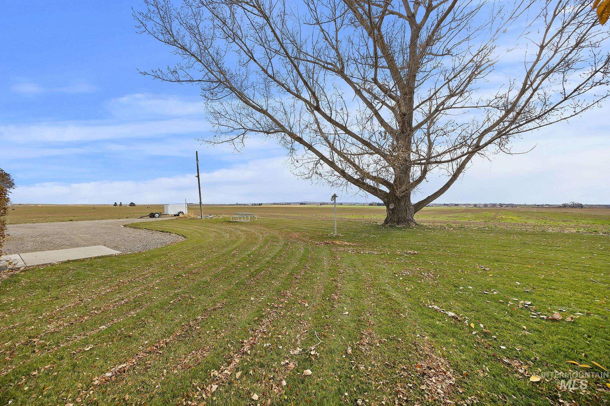 View of grassy yard featuring a view of countryside