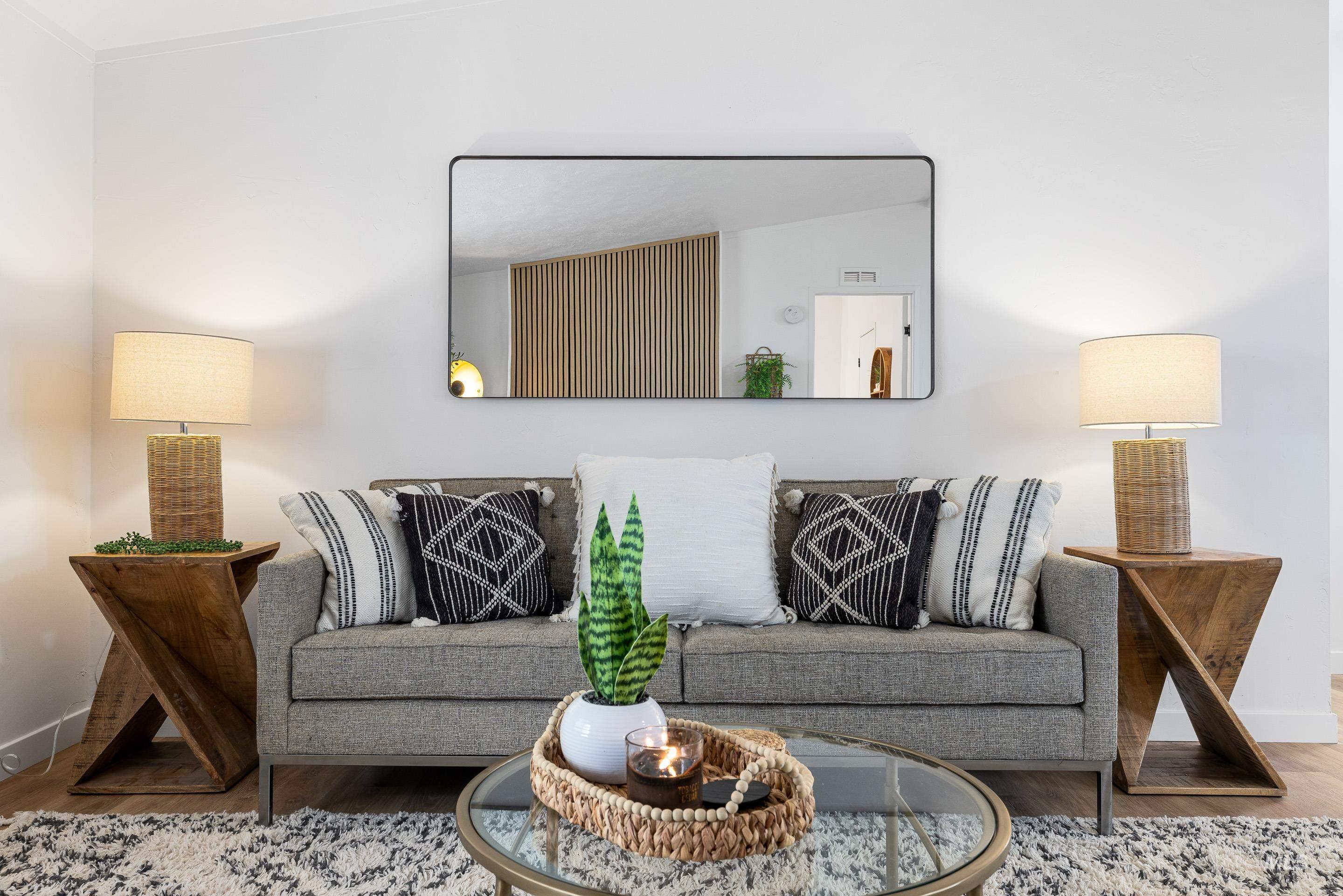 Living room featuring wood finished floors and baseboards
