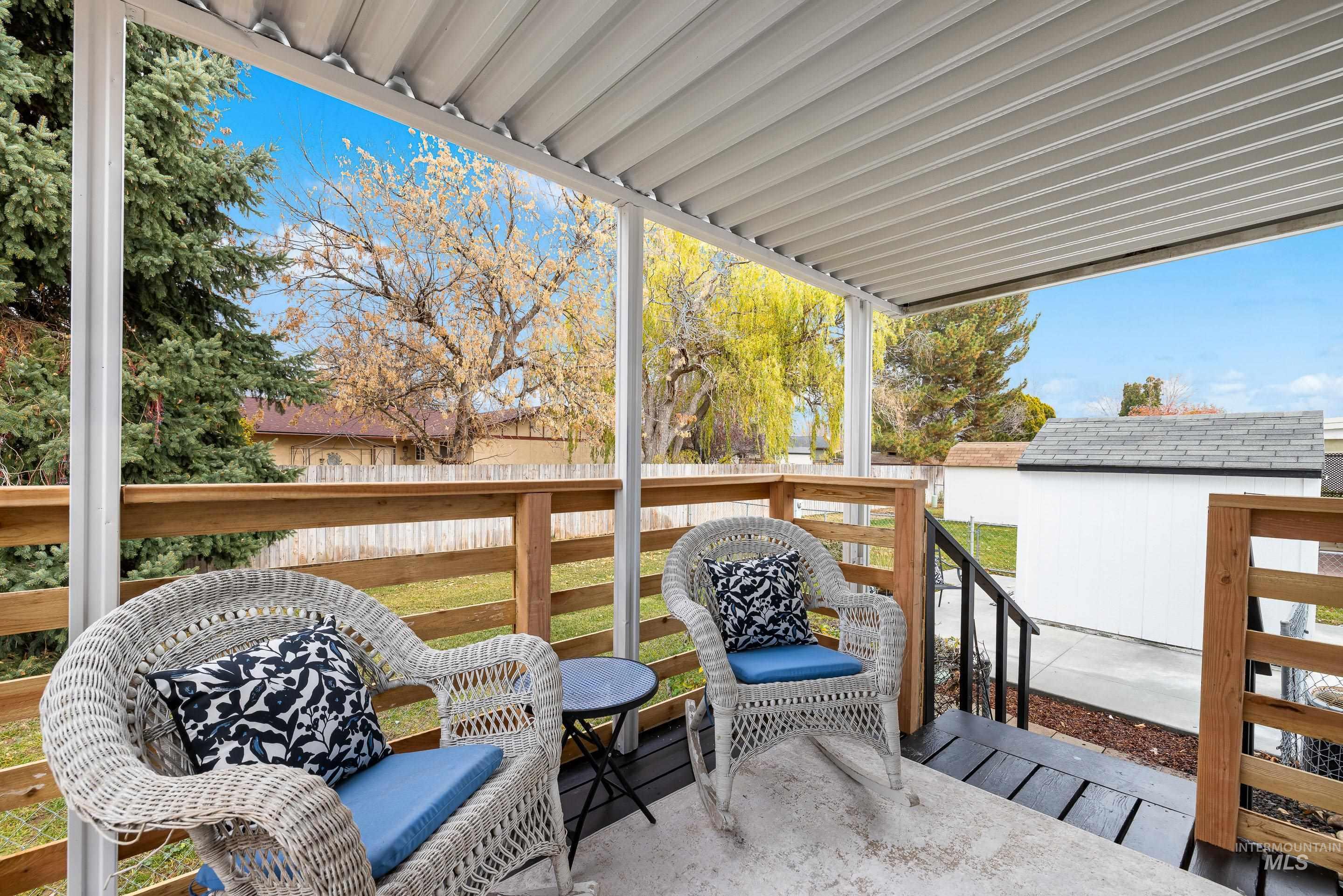 View of wooden terrace