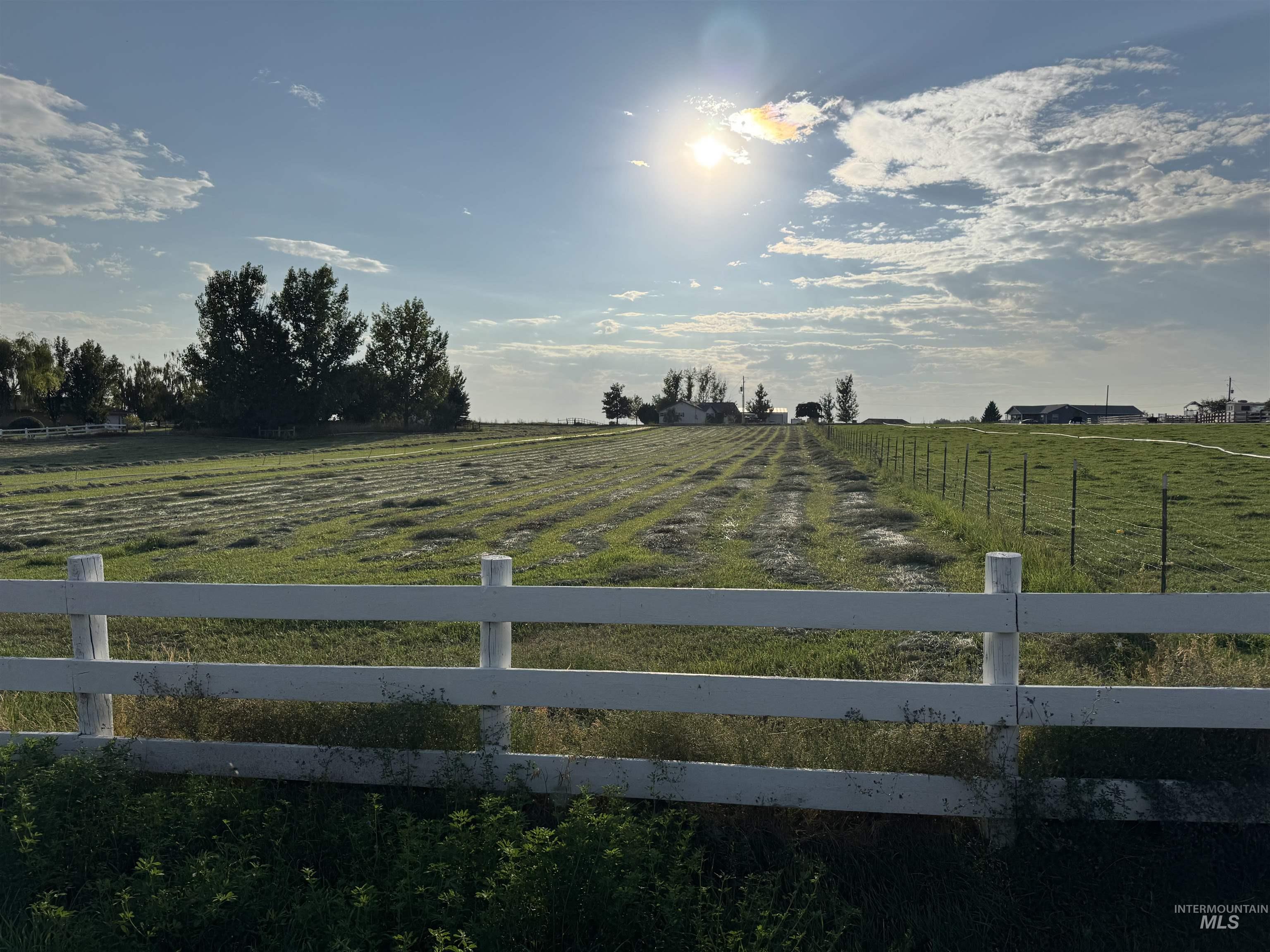 View of yard with a view of countryside