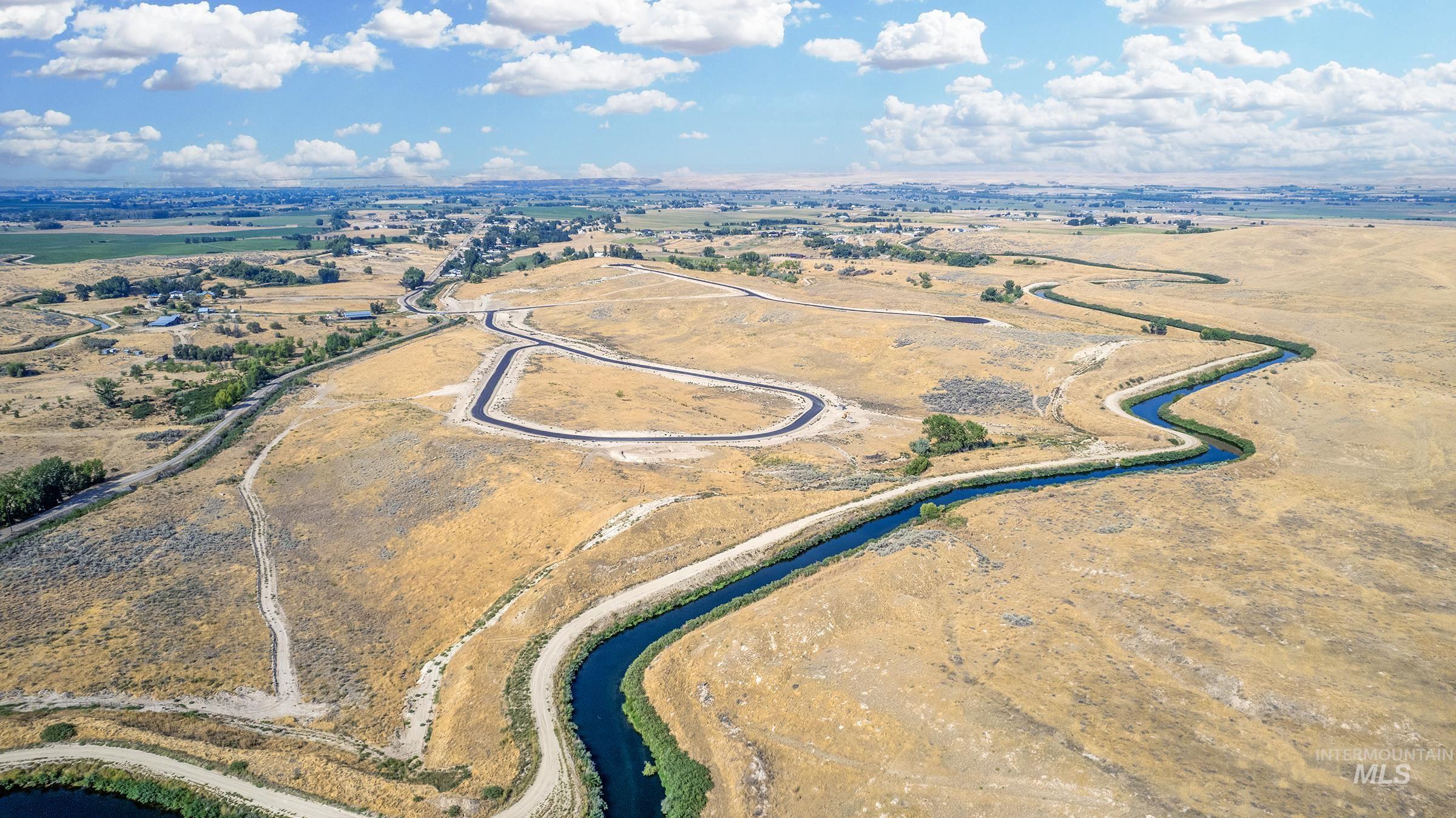 Aerial view of sparsely populated area