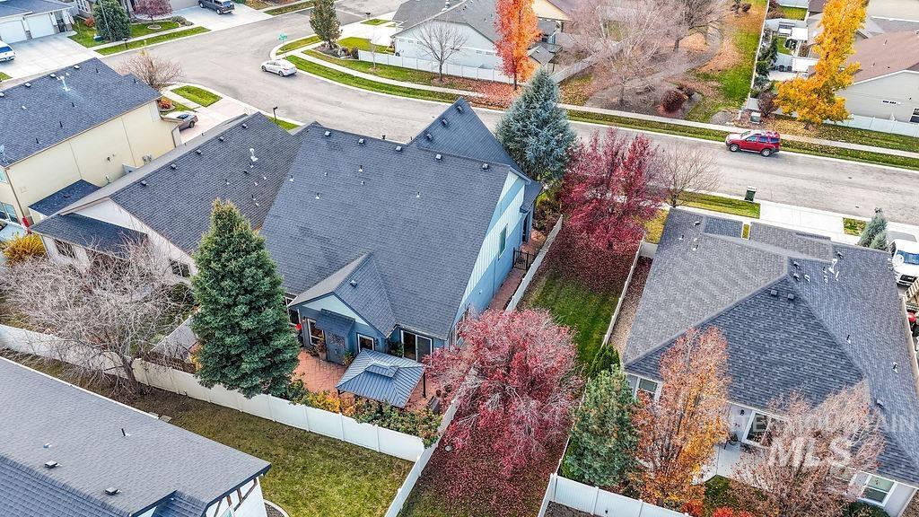 Aerial view of residential area