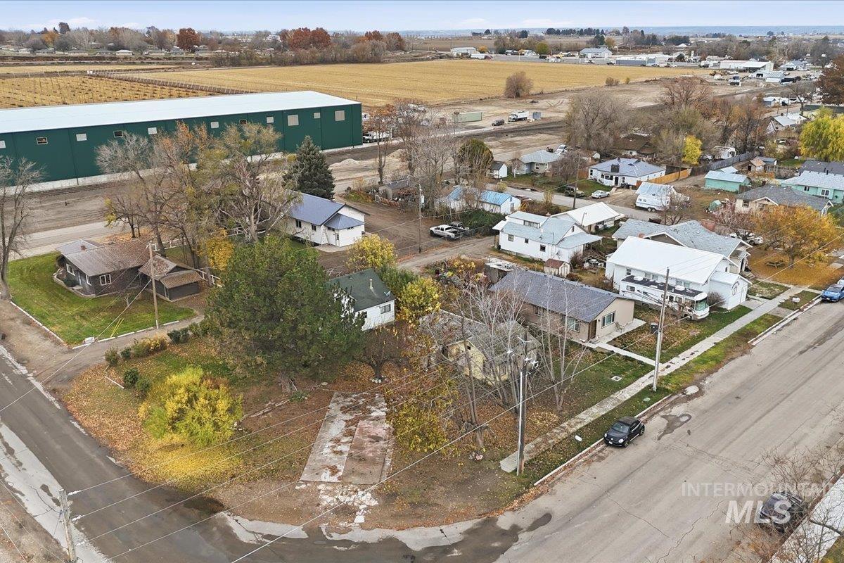 Aerial view of residential area