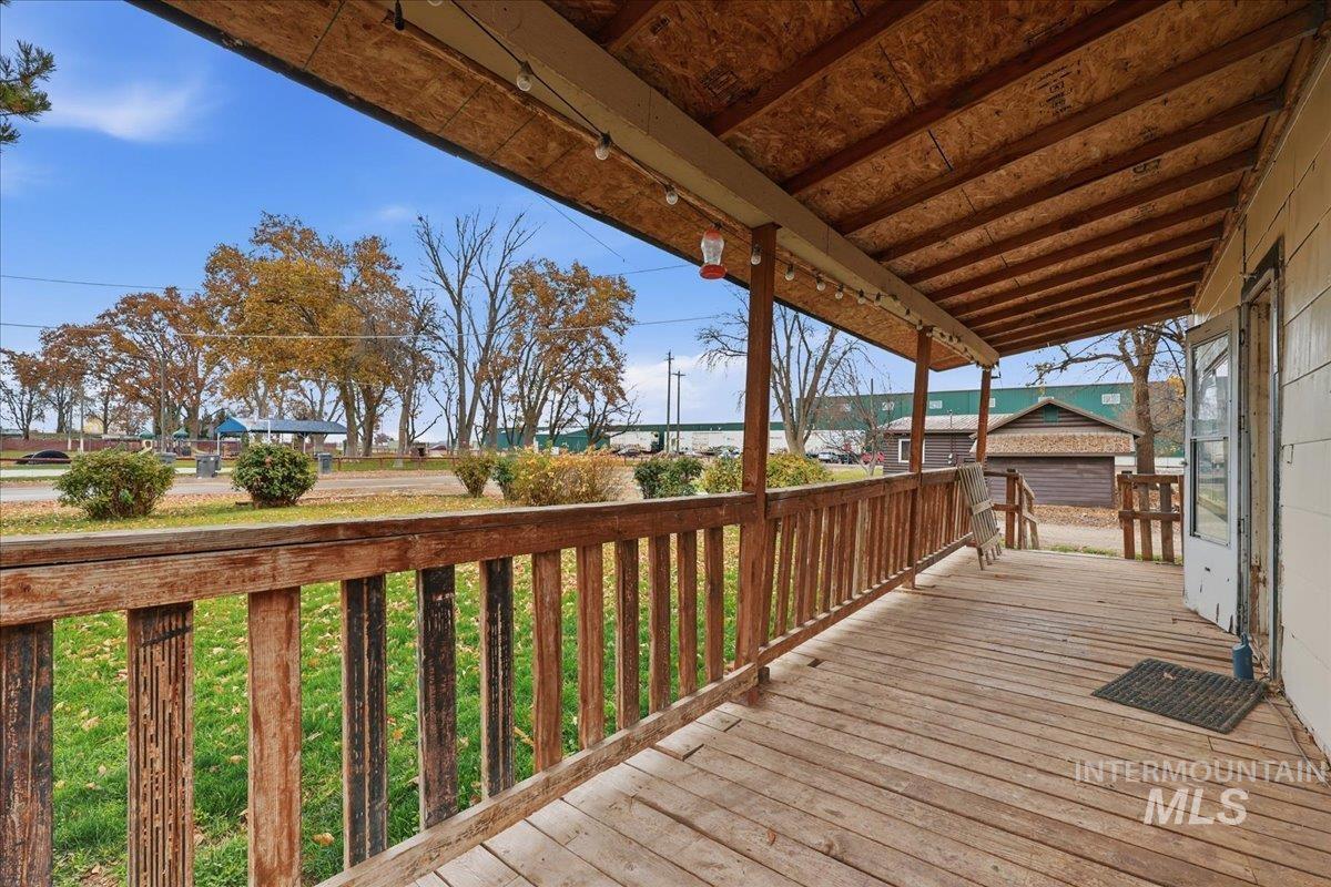 View of wooden terrace
