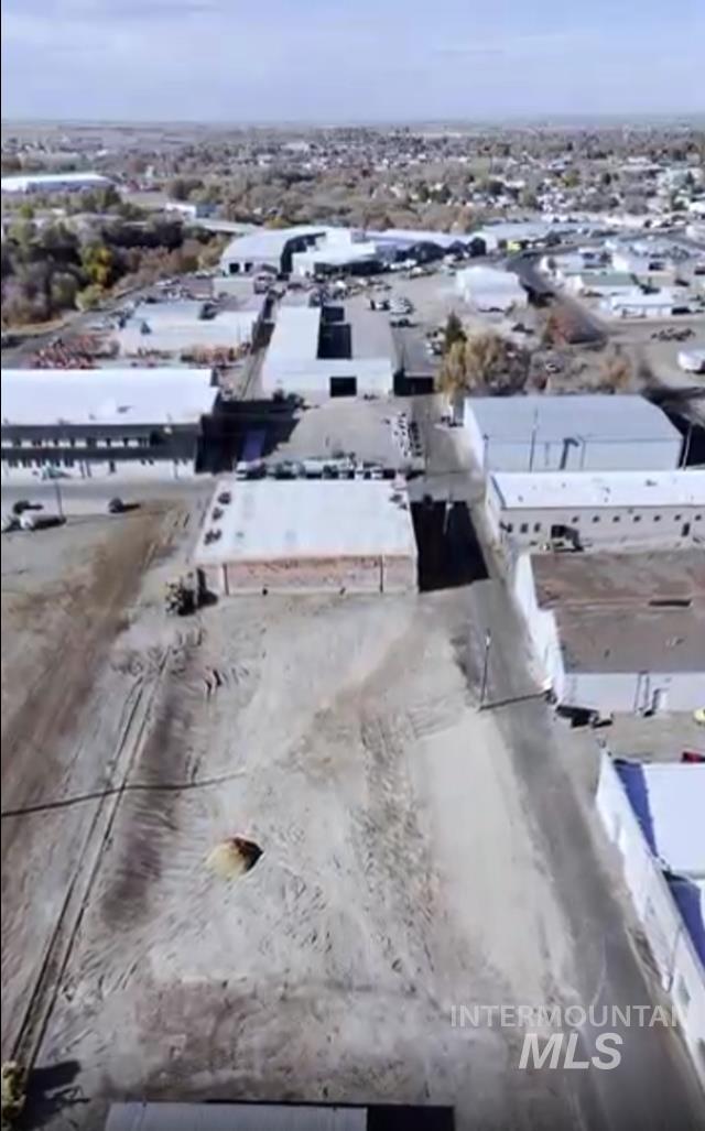 Aerial perspective of suburban area