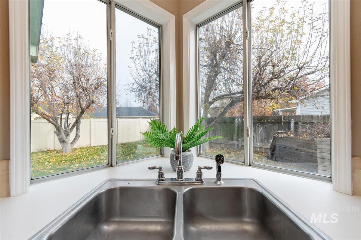 Kitchen view of a sink