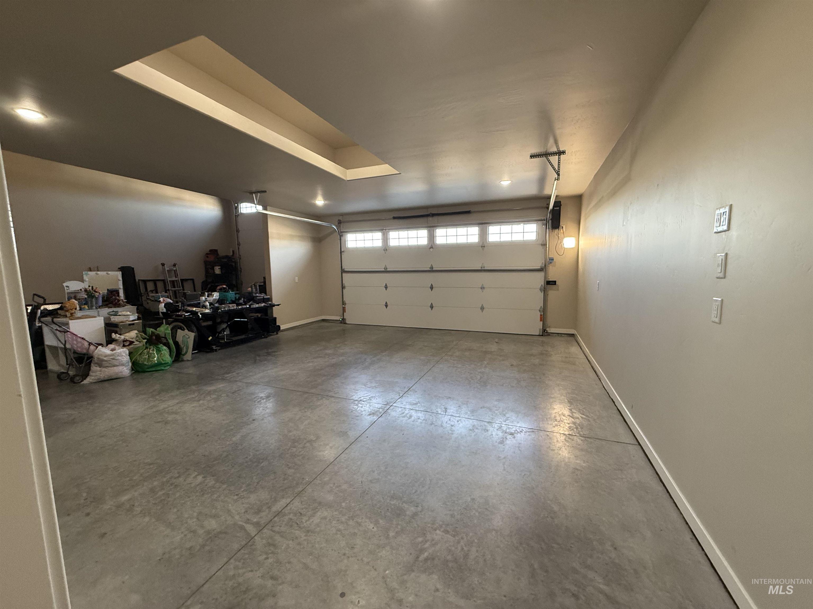 Garage with baseboards