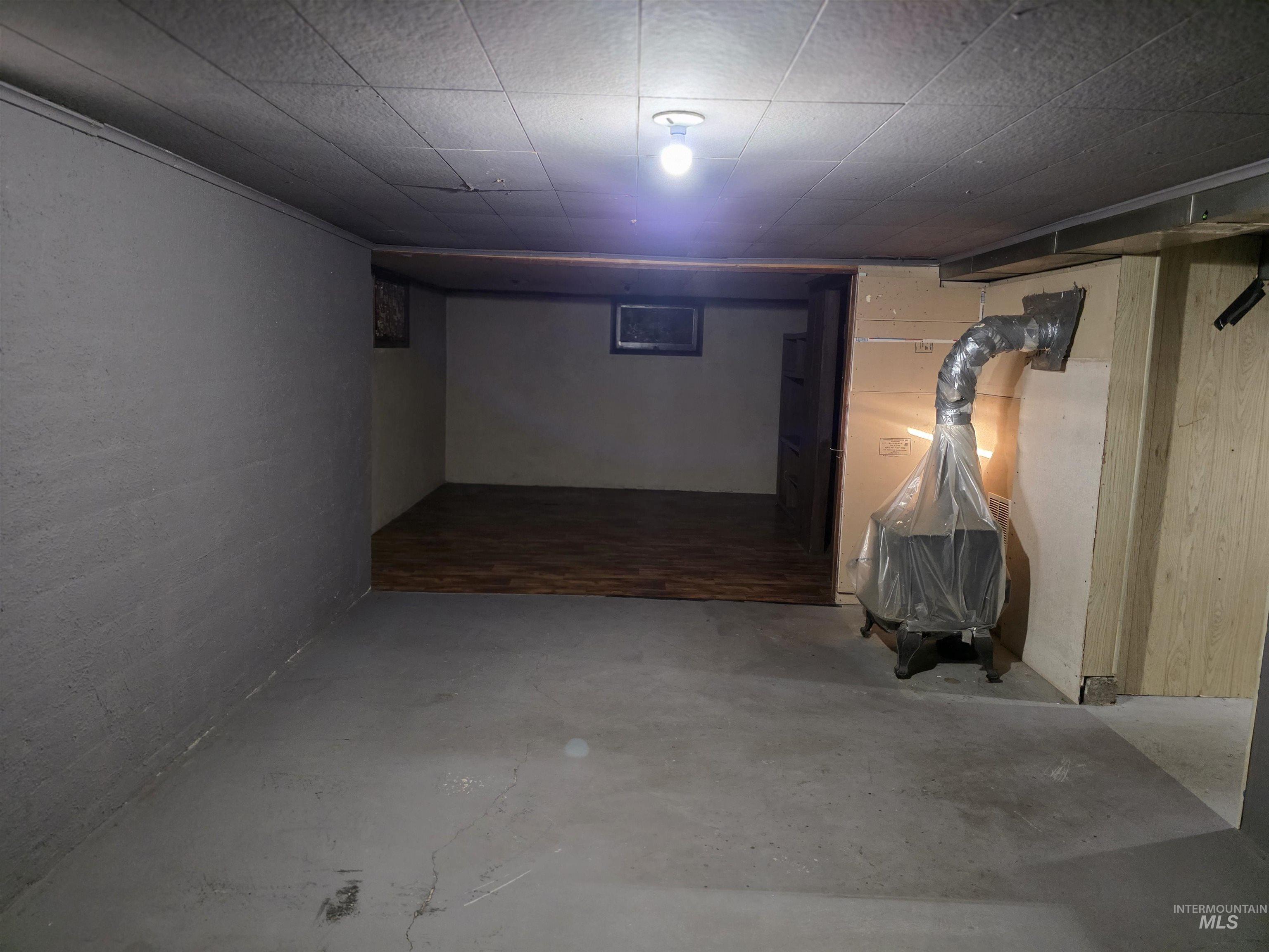 View of finished basement