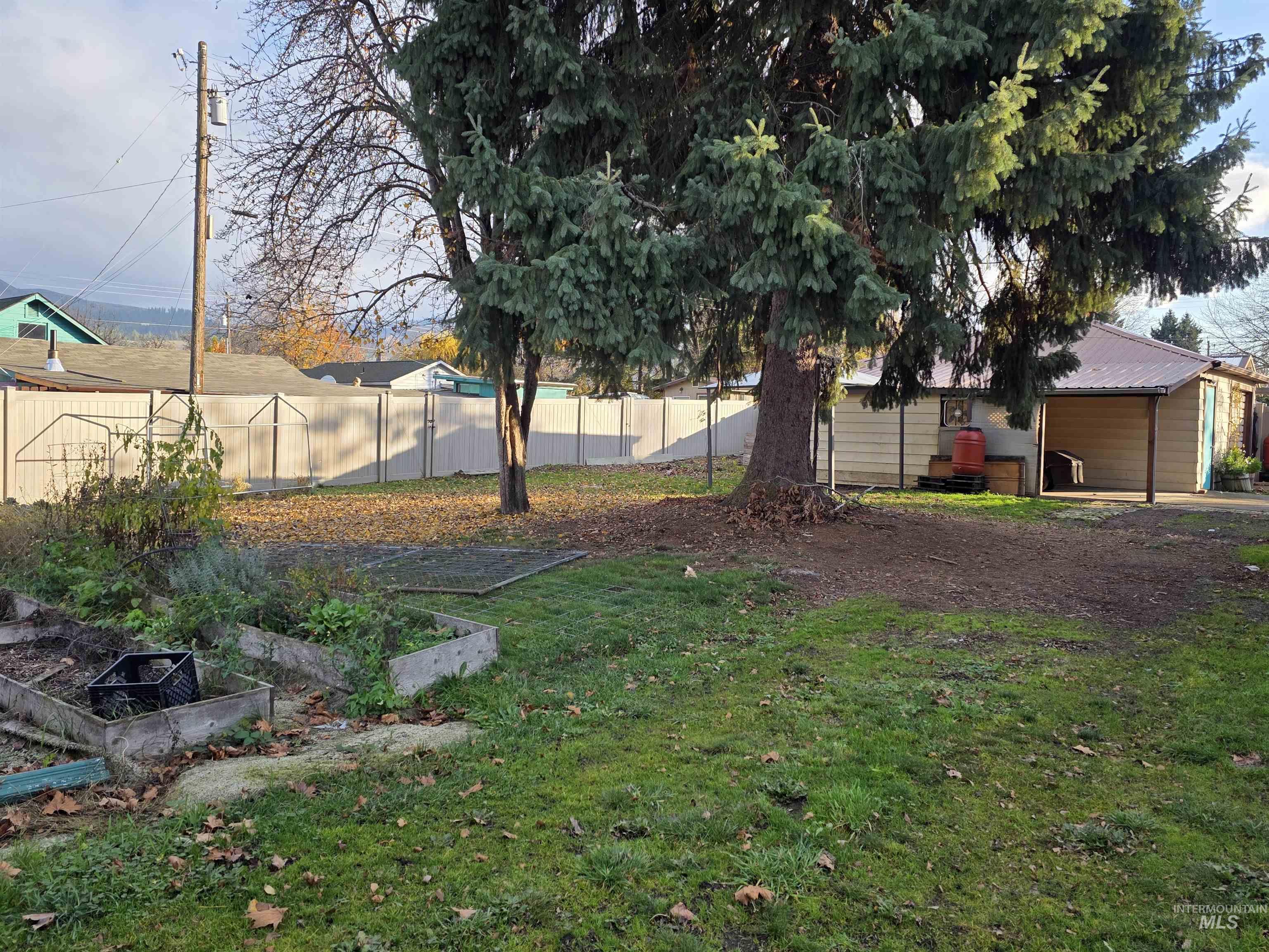 View of yard featuring a vegetable garden