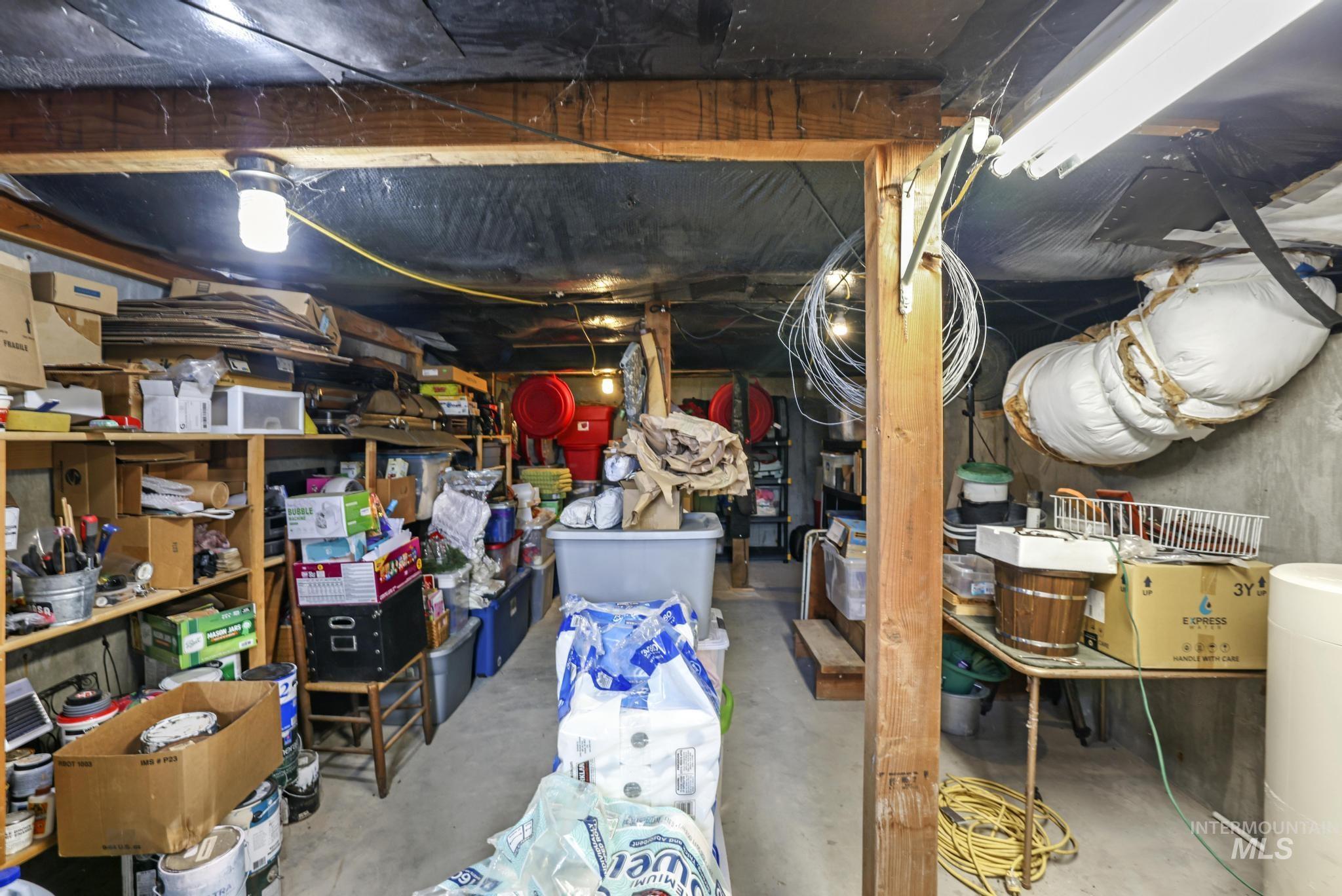 View of unfinished basement