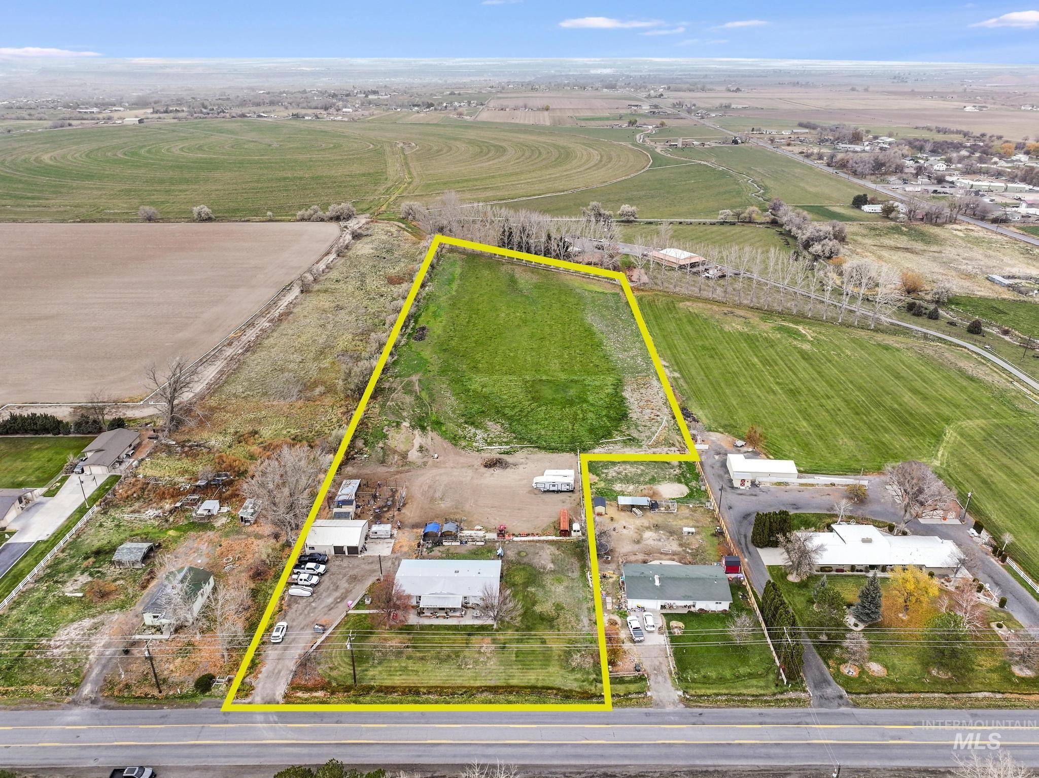 View of rural area with property parcel outlined