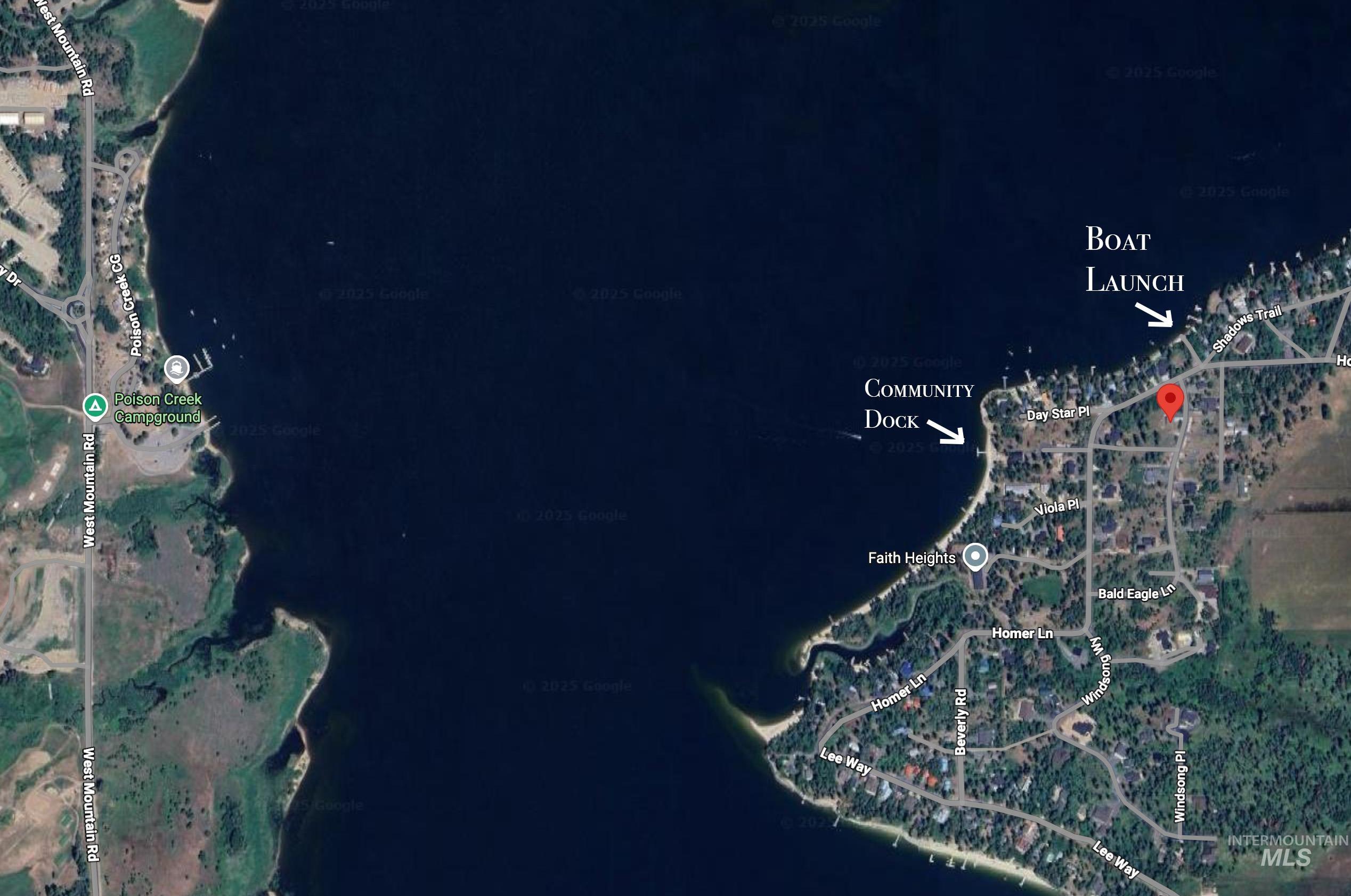 Aerial overview of property's location