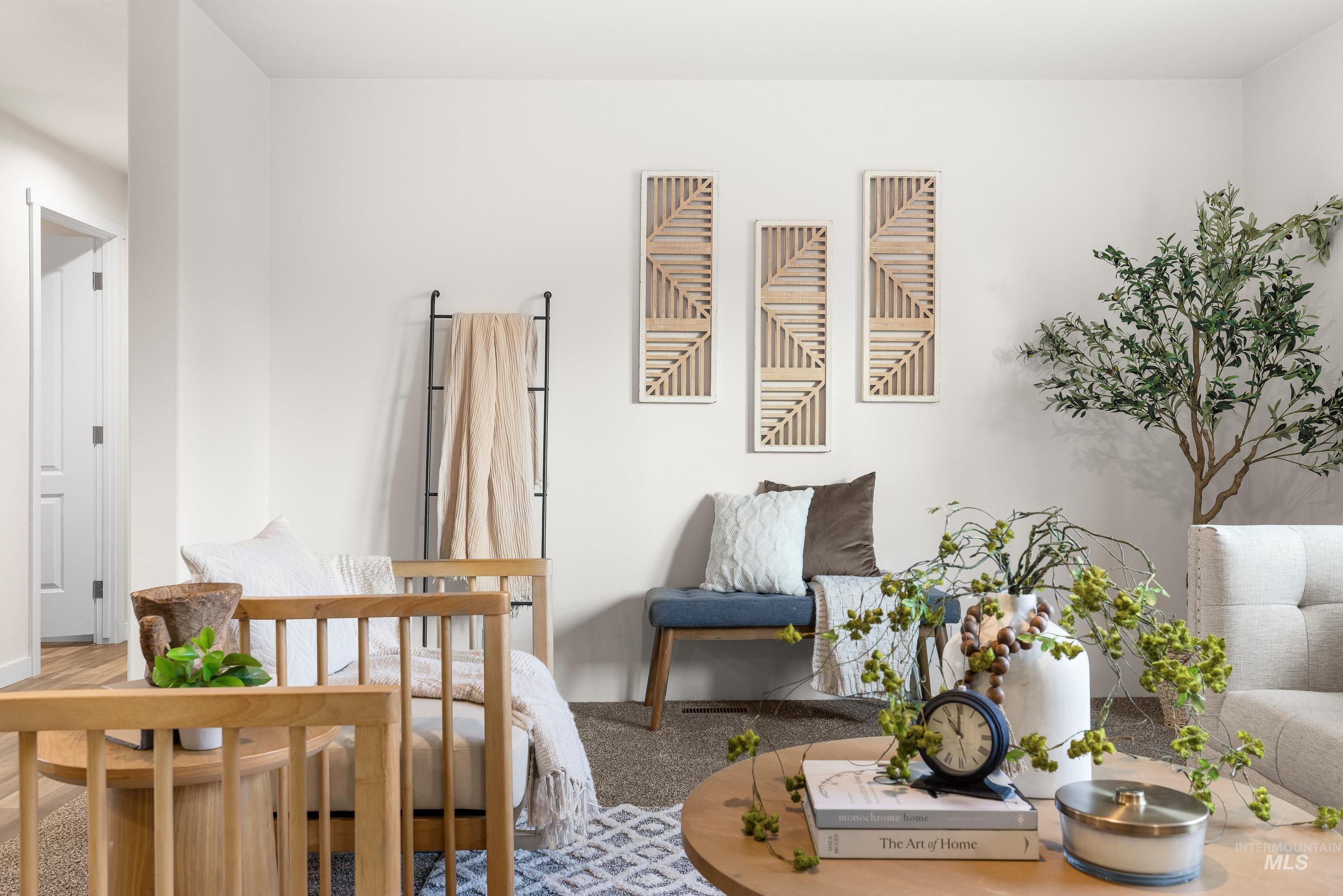 View of carpeted living area
