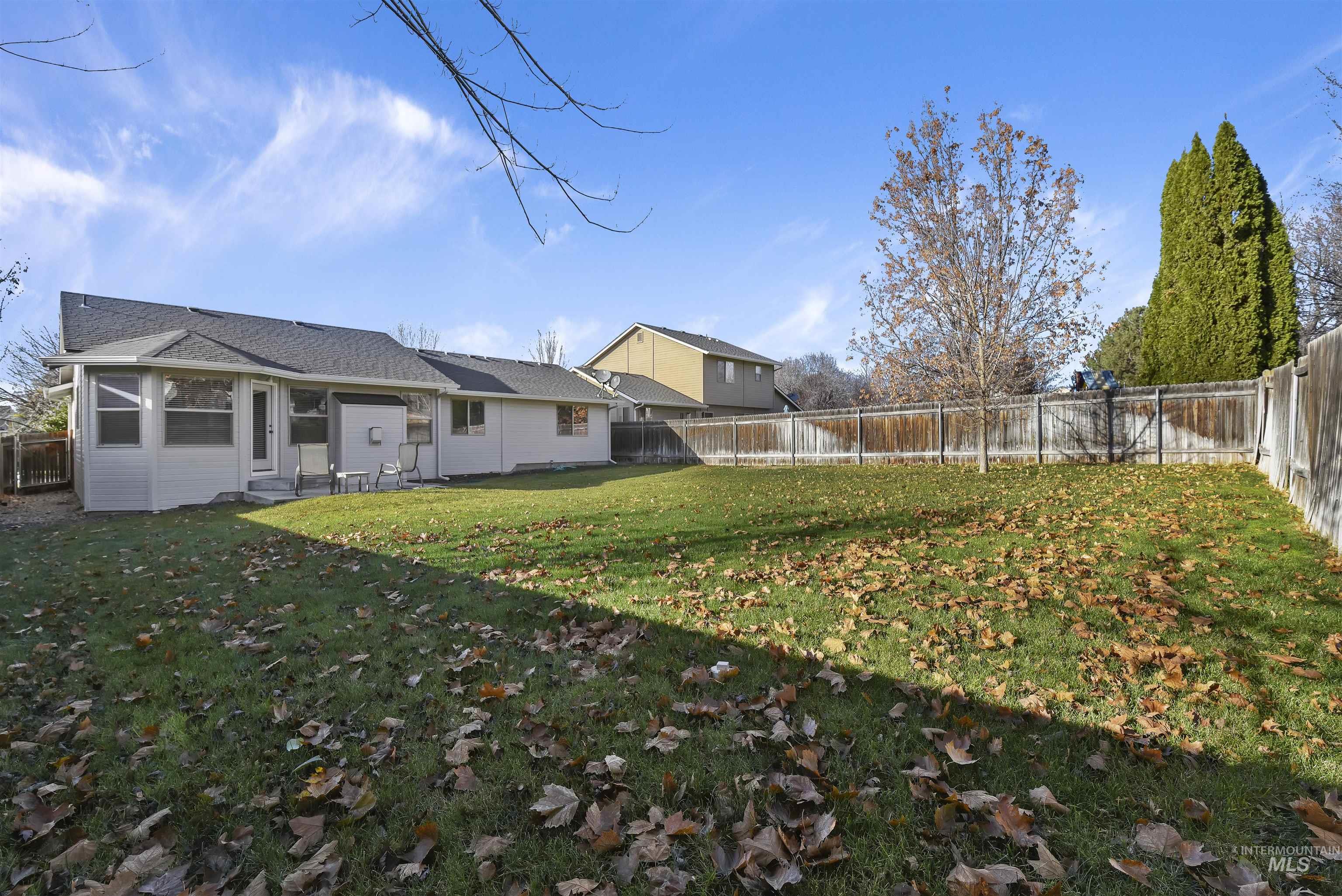 Rear view of property featuring a fenced backyard