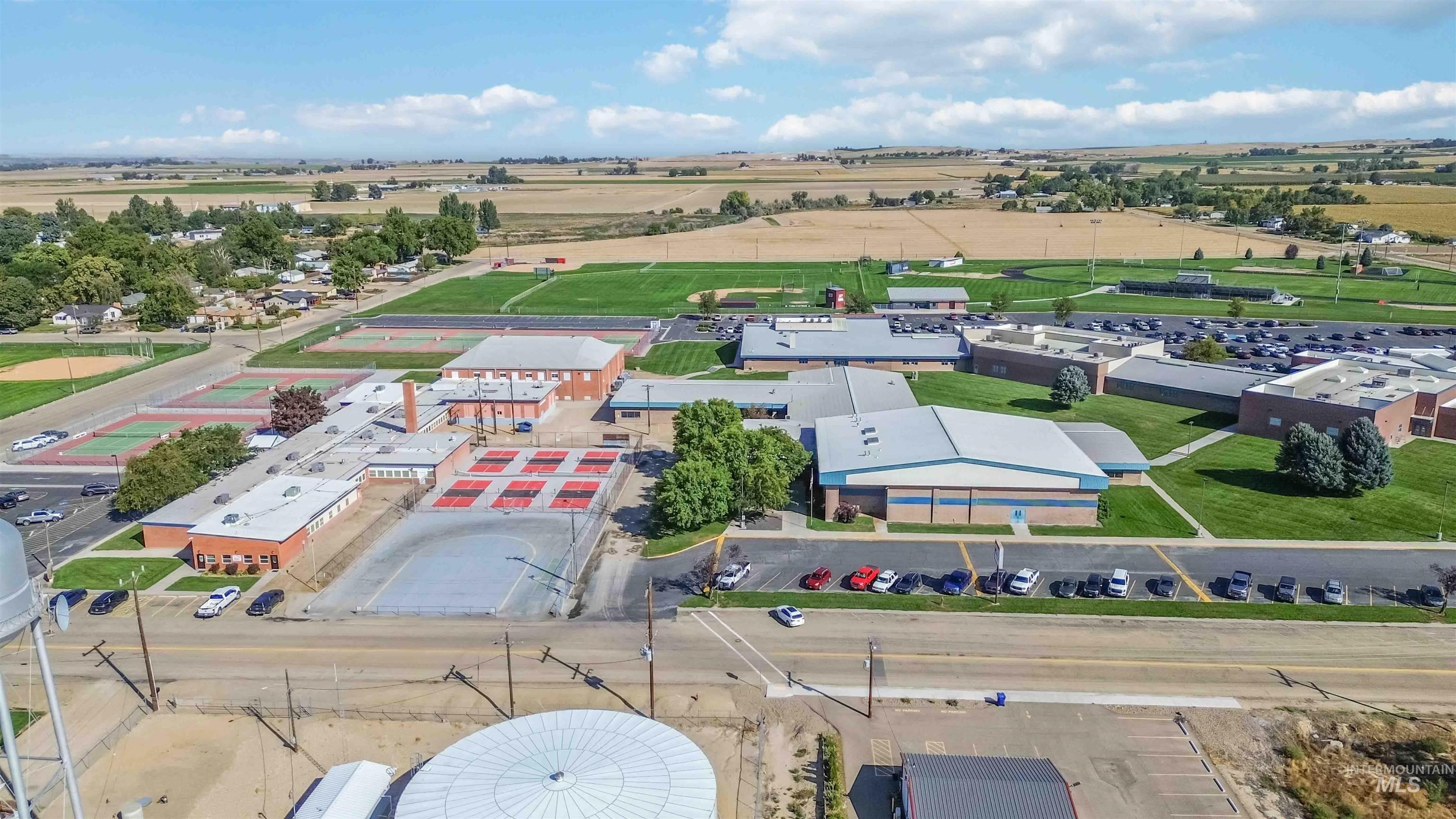 Bird's eye view of industrial structures