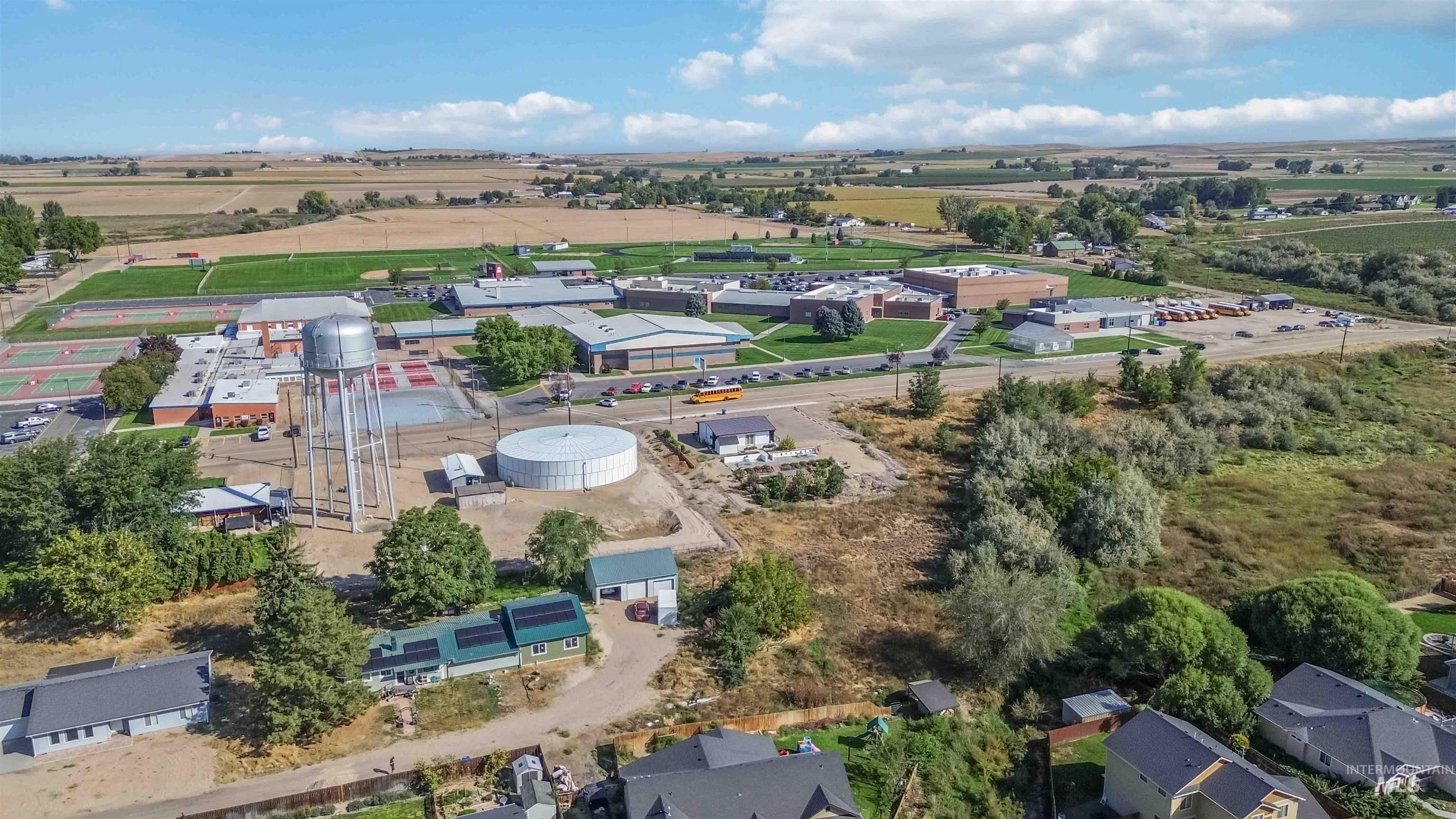 Bird's eye view of industrial structures