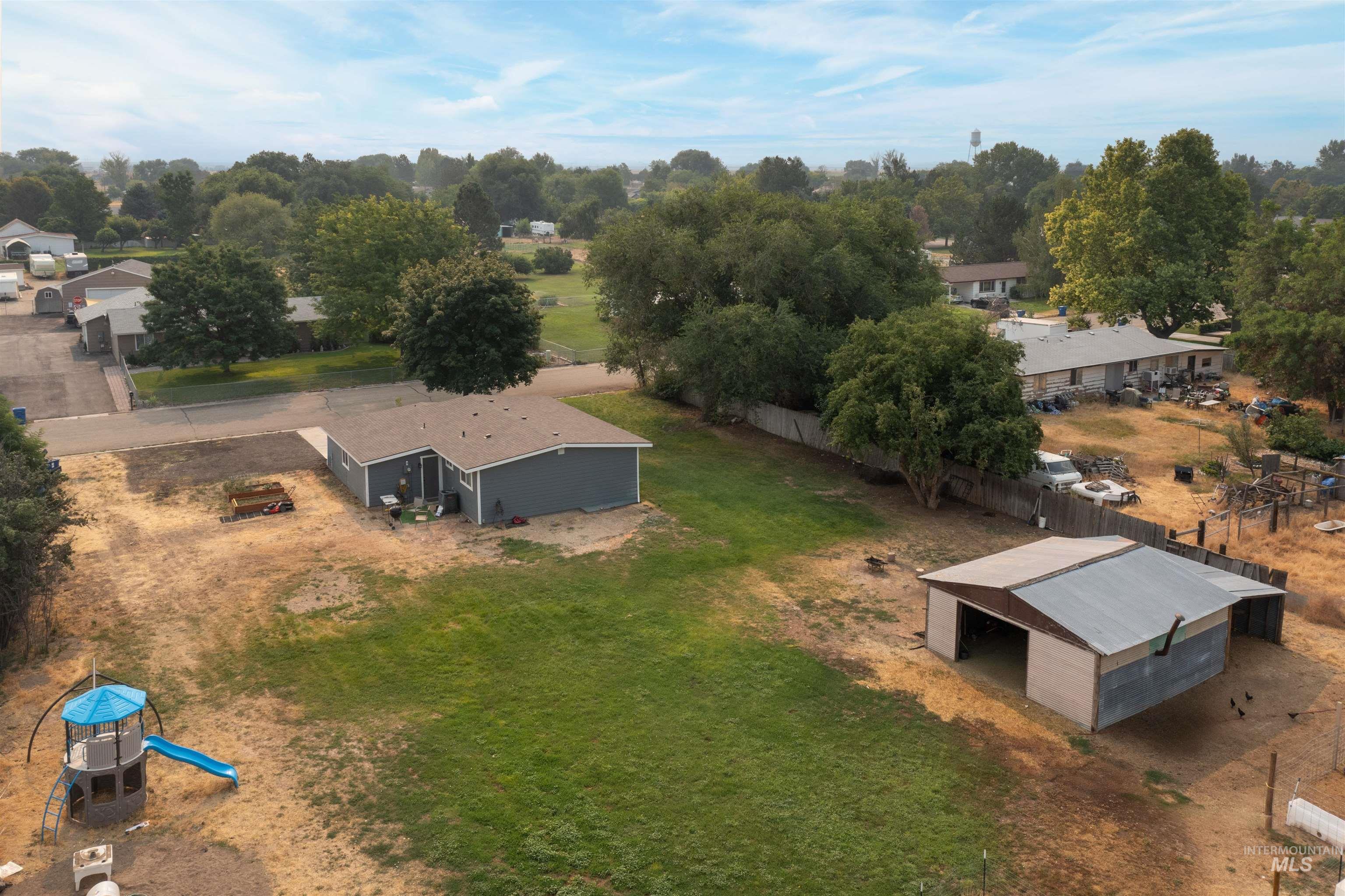View from above of property