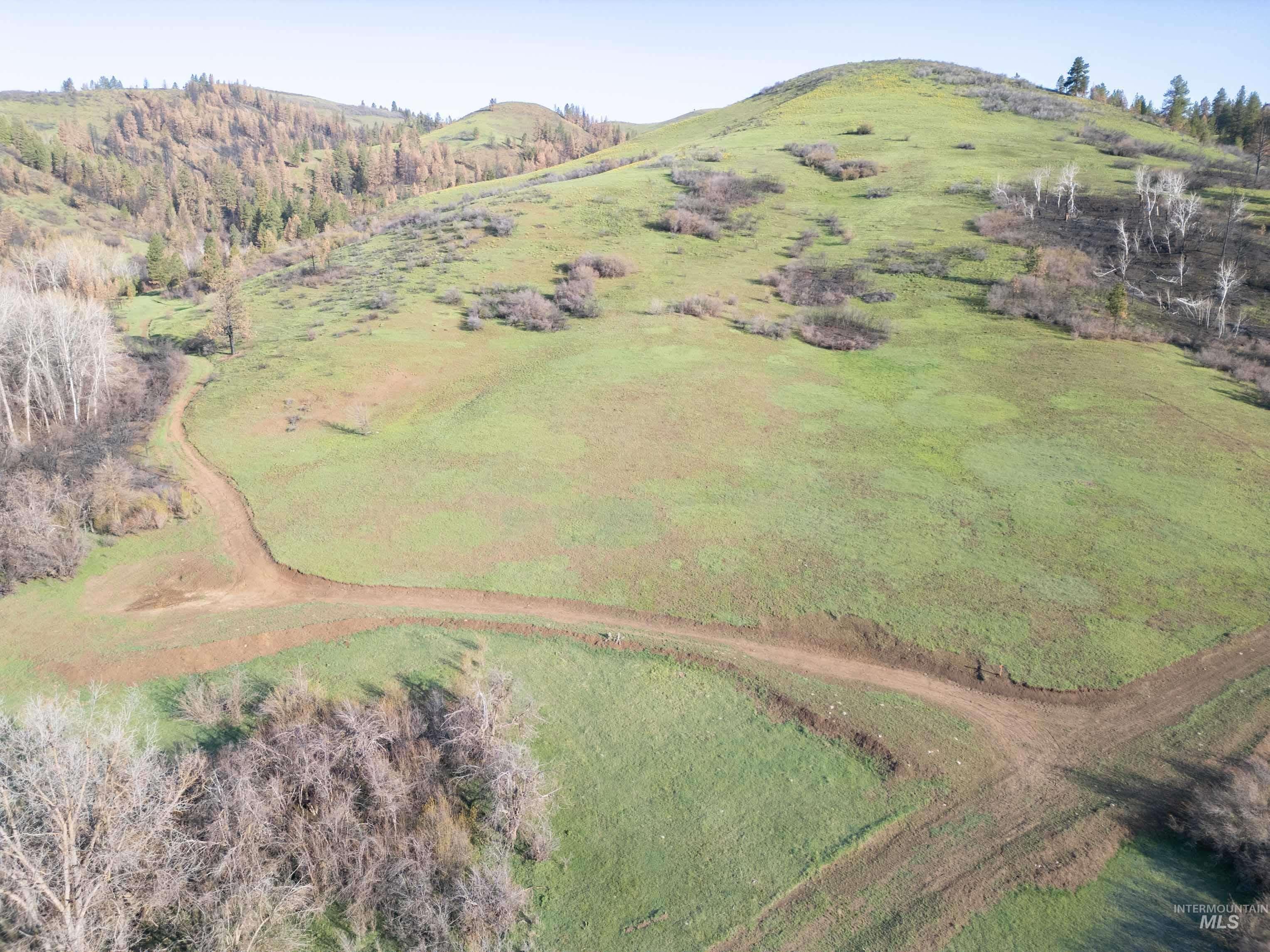 Bird's eye view of a mountain backdrop