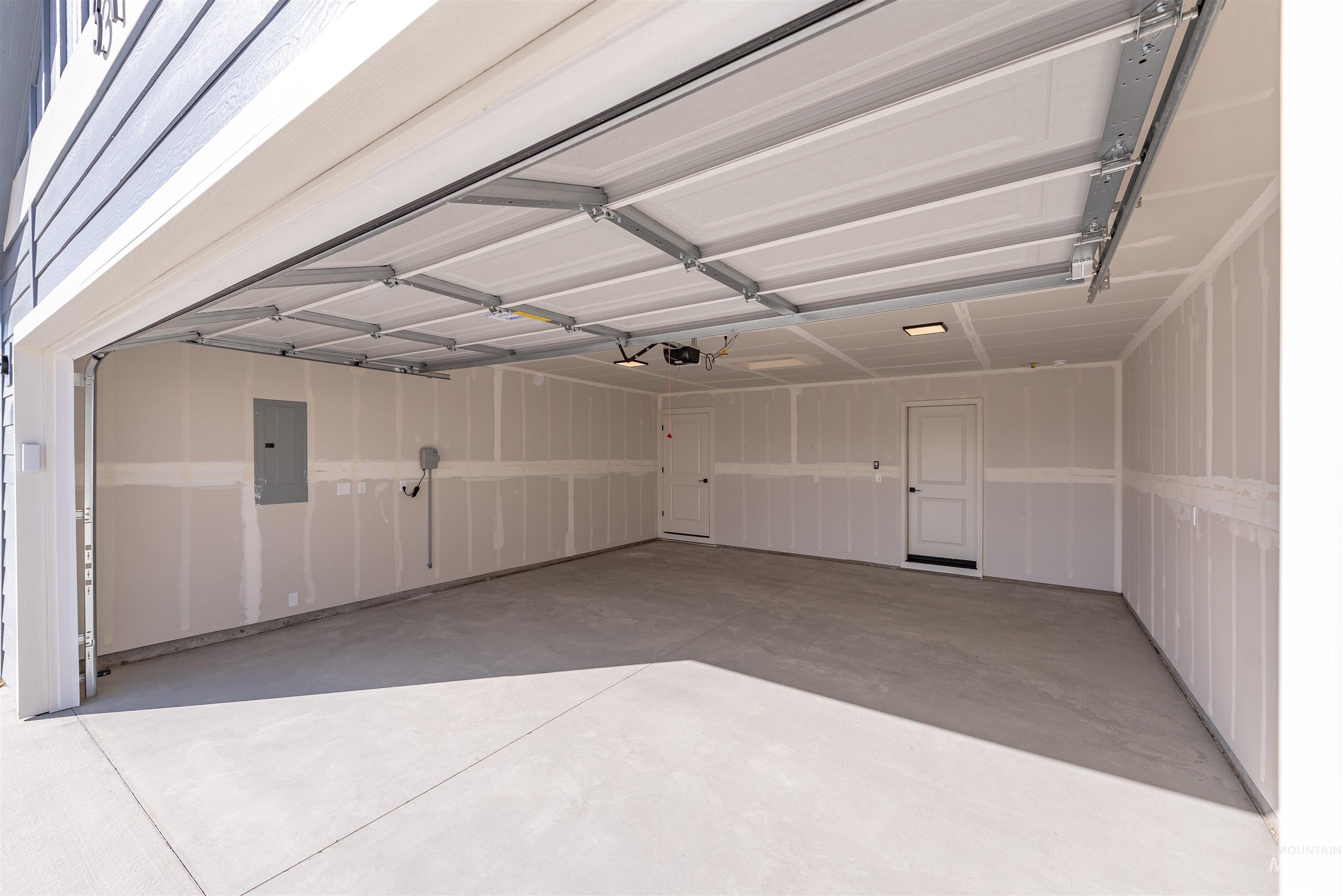 Garage with electric panel
