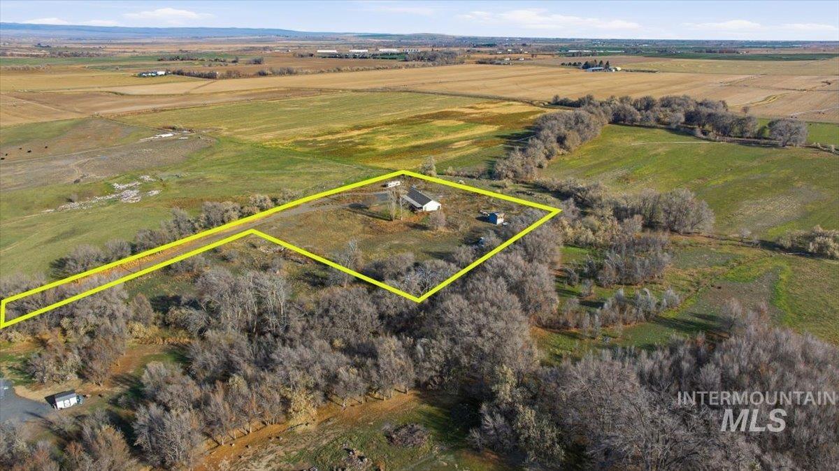 View of rural area featuring property parcel outlined