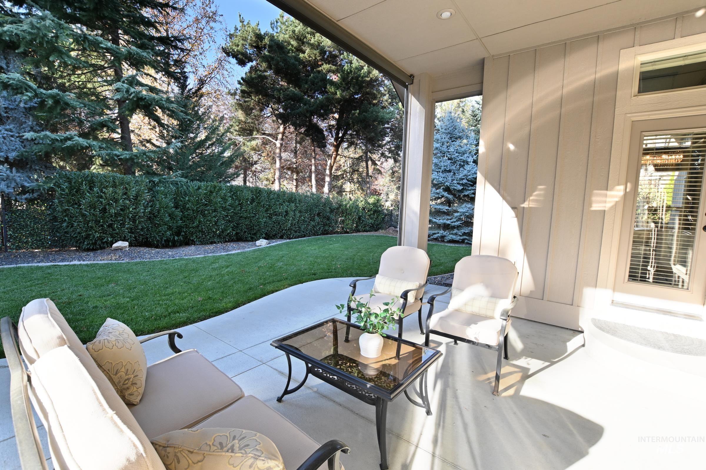 View of patio with an outdoor living space