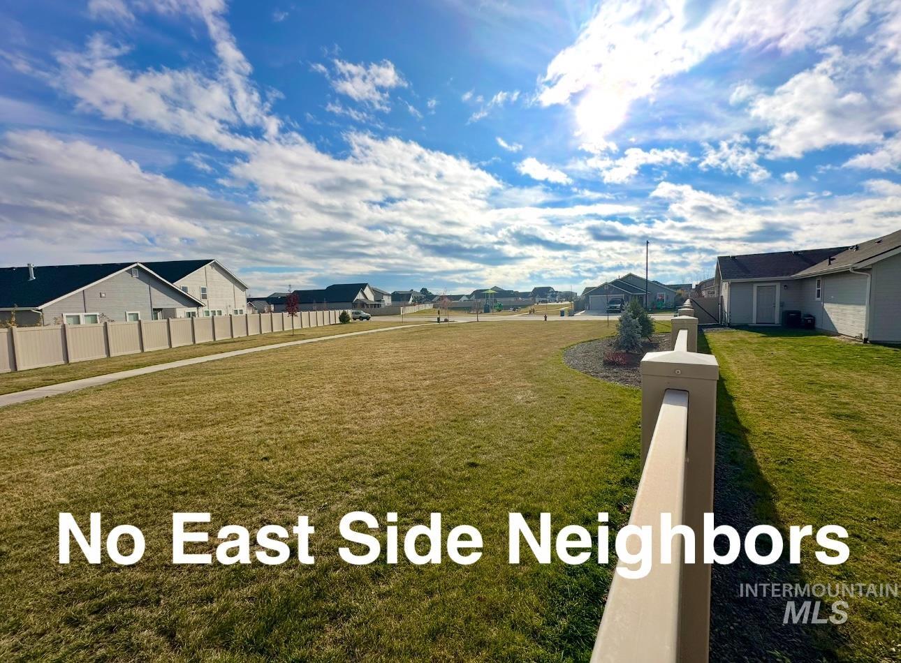 View of yard featuring a residential view