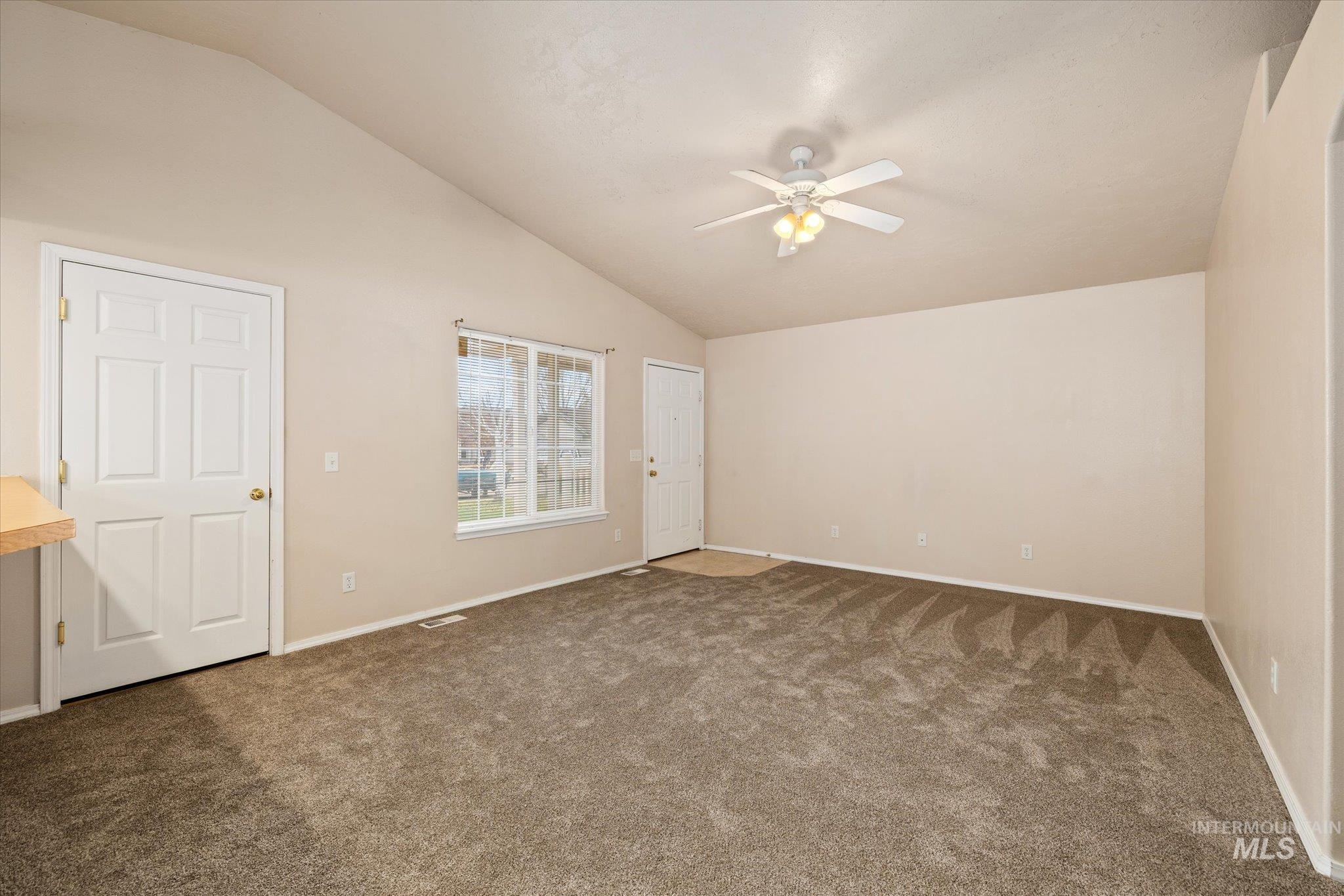 Front door and garage door.