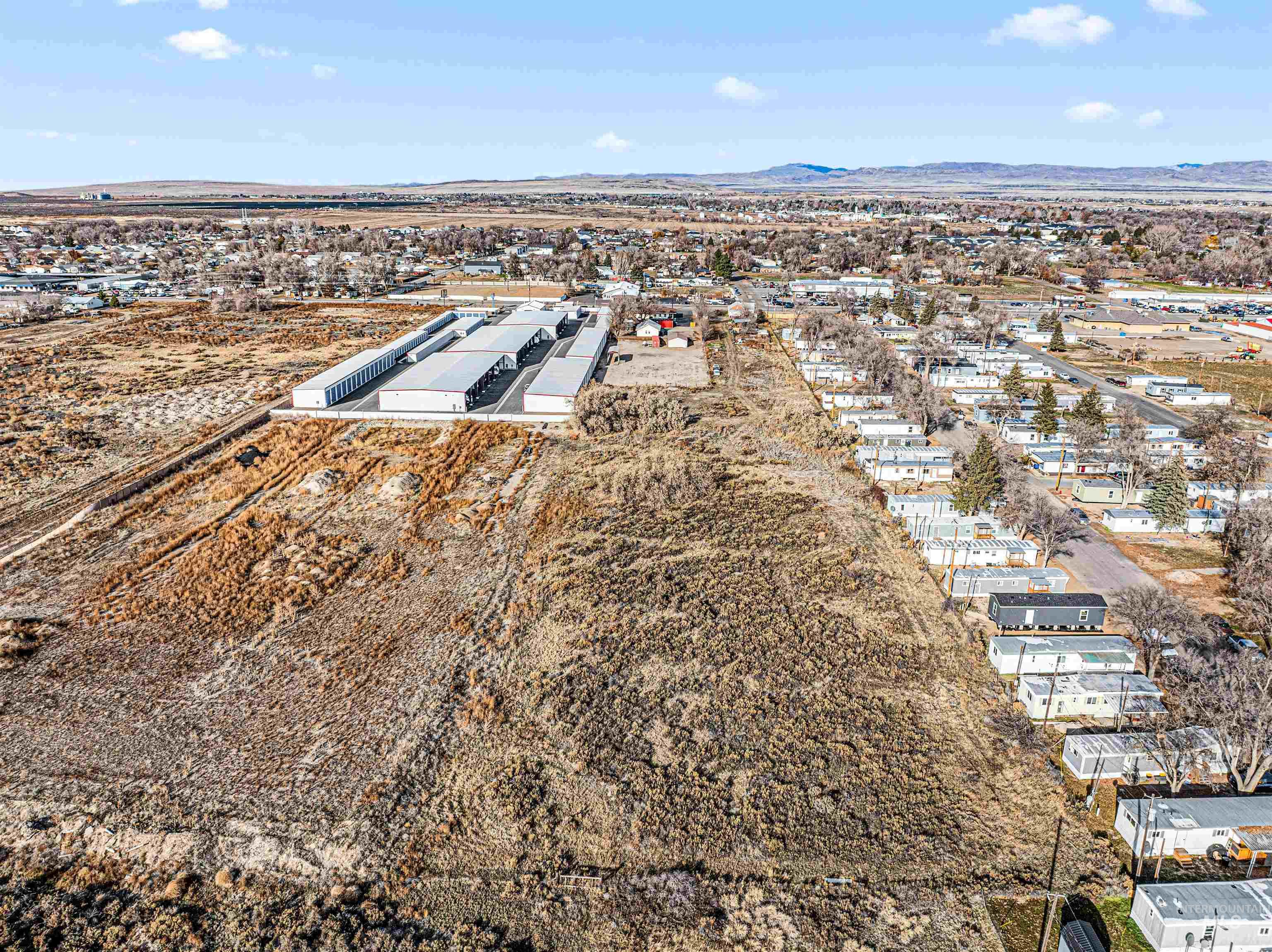 Bird's eye view of a mountain backdrop