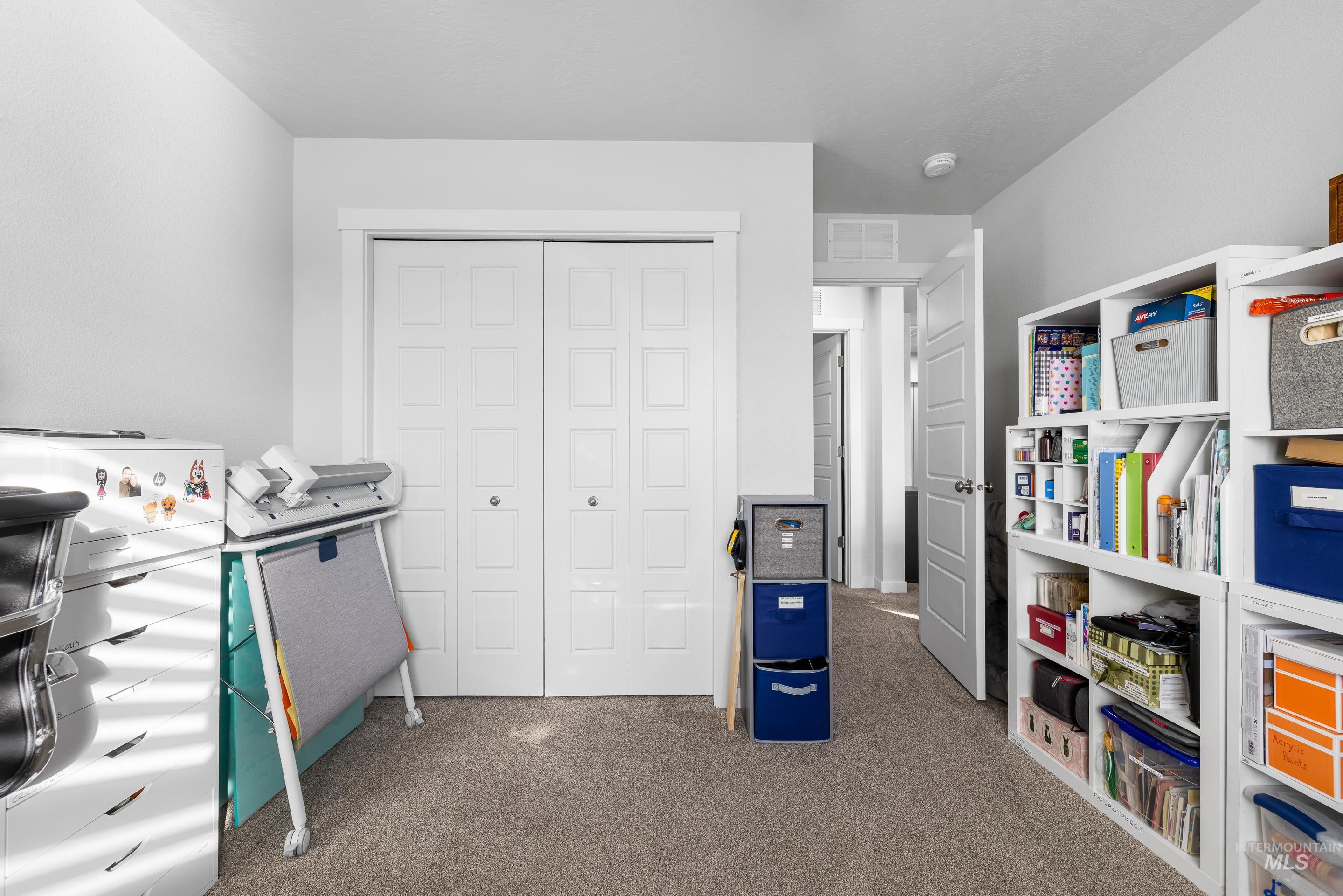 View of carpeted office space