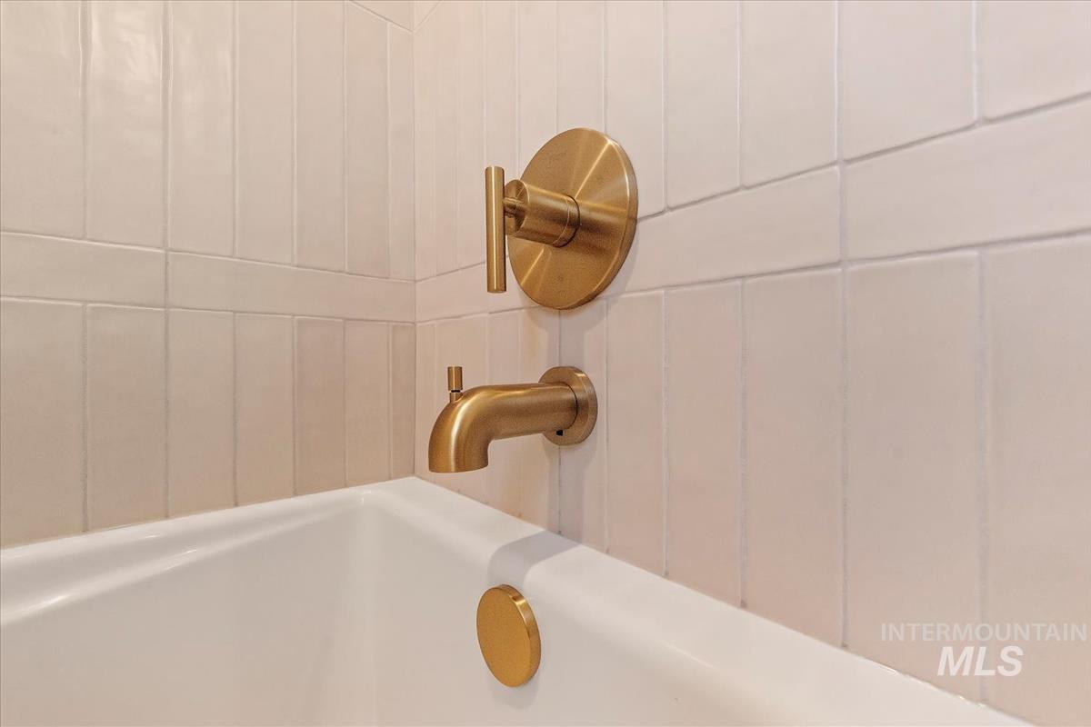 Bathroom view of a bath