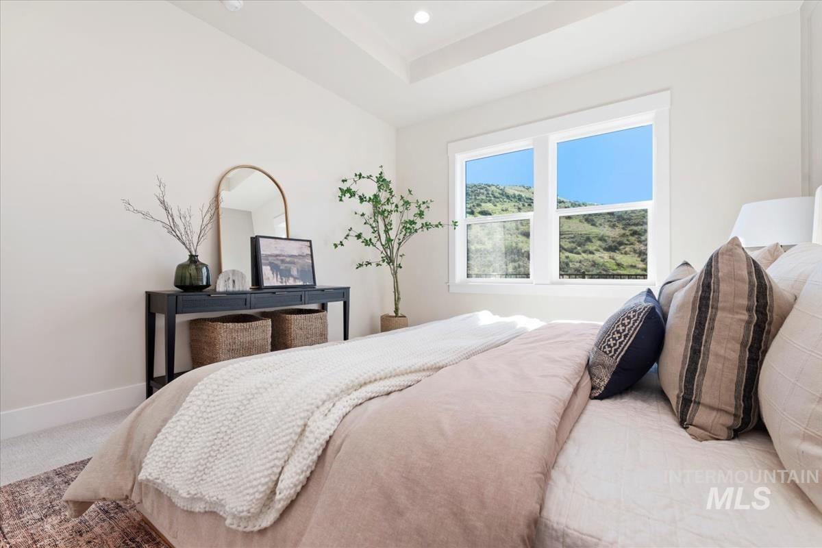 Bedroom featuring carpet floors and recessed lighting