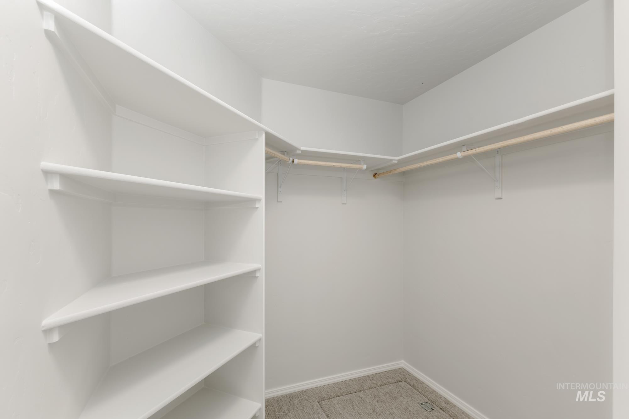 View of walk in closet