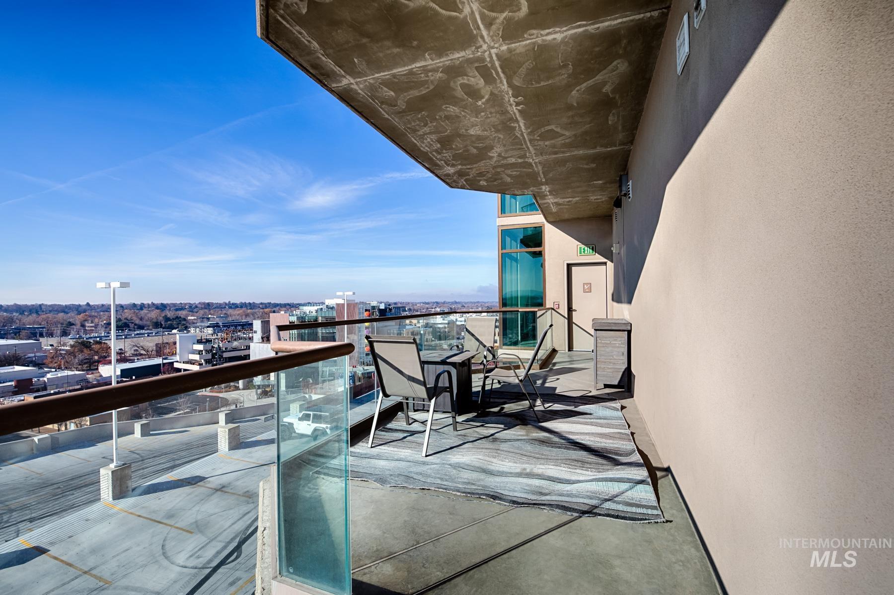 Balcony with a city view