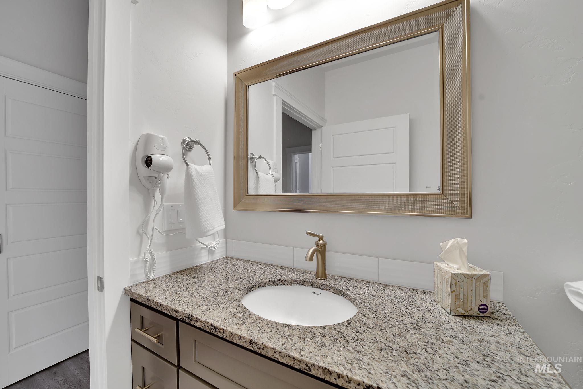 Bathroom featuring vanity