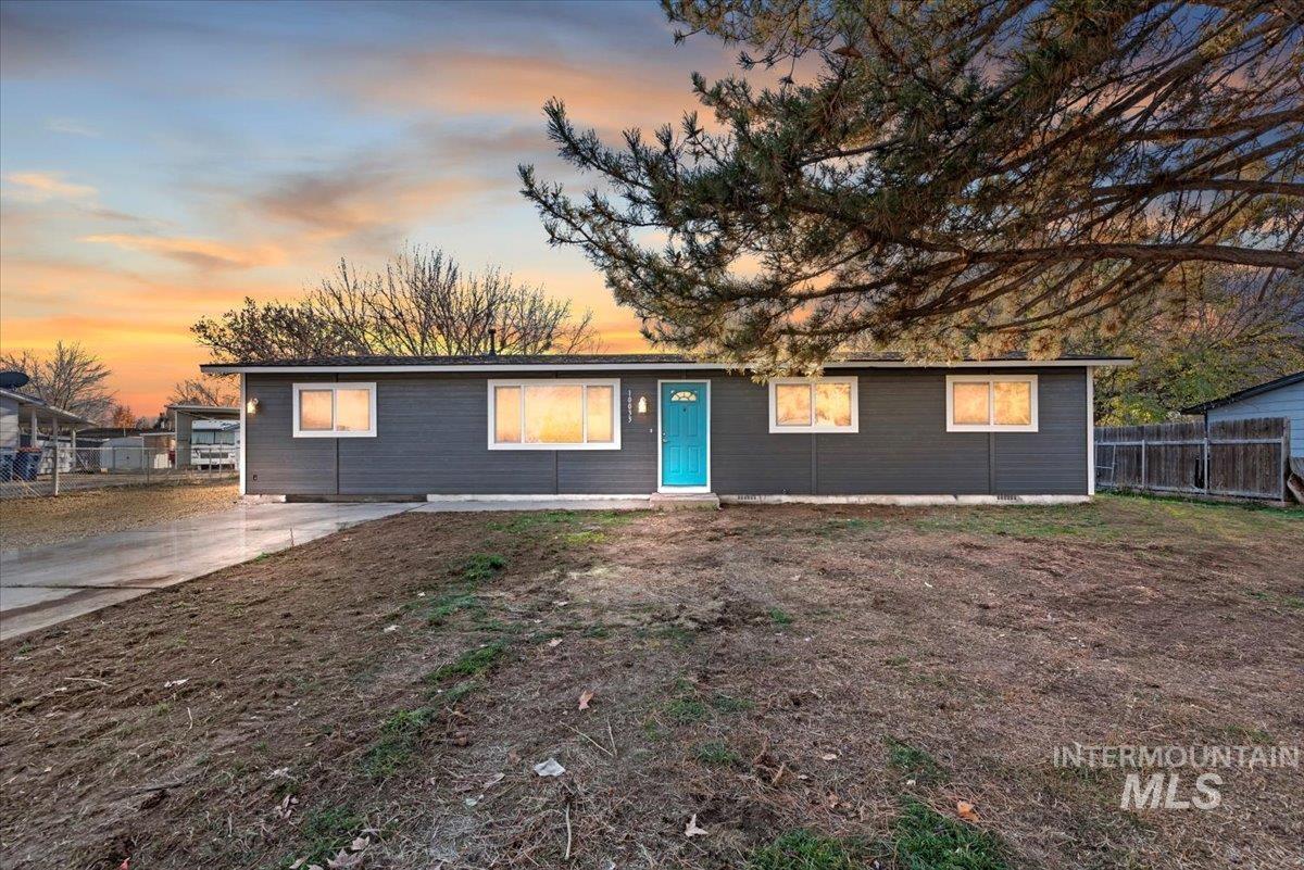 View of single story home