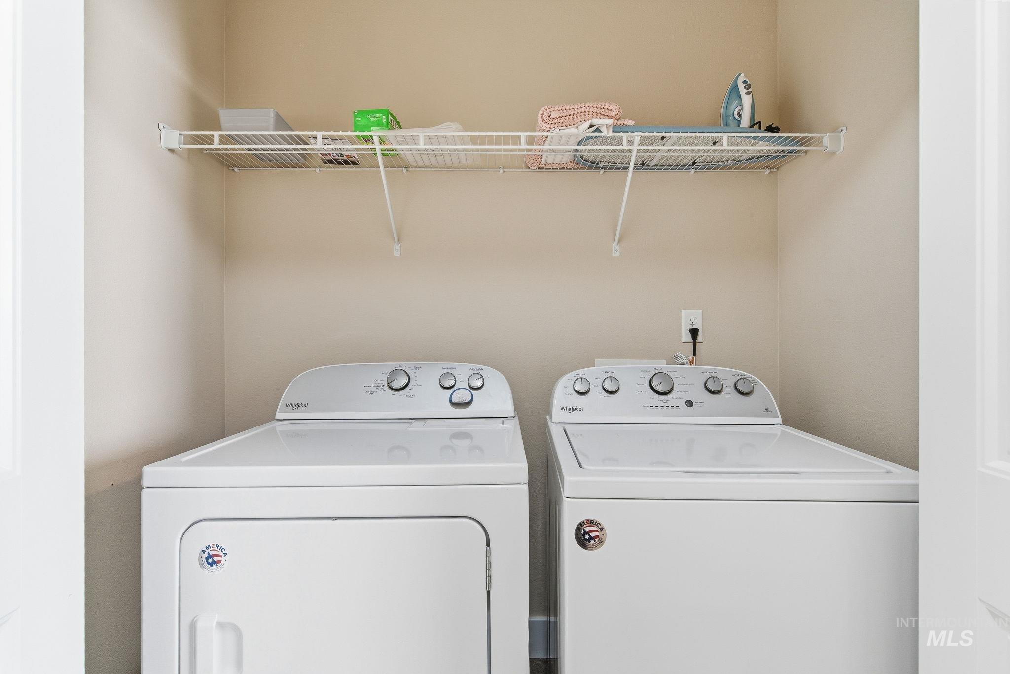 Laundry area with independent washer and dryer