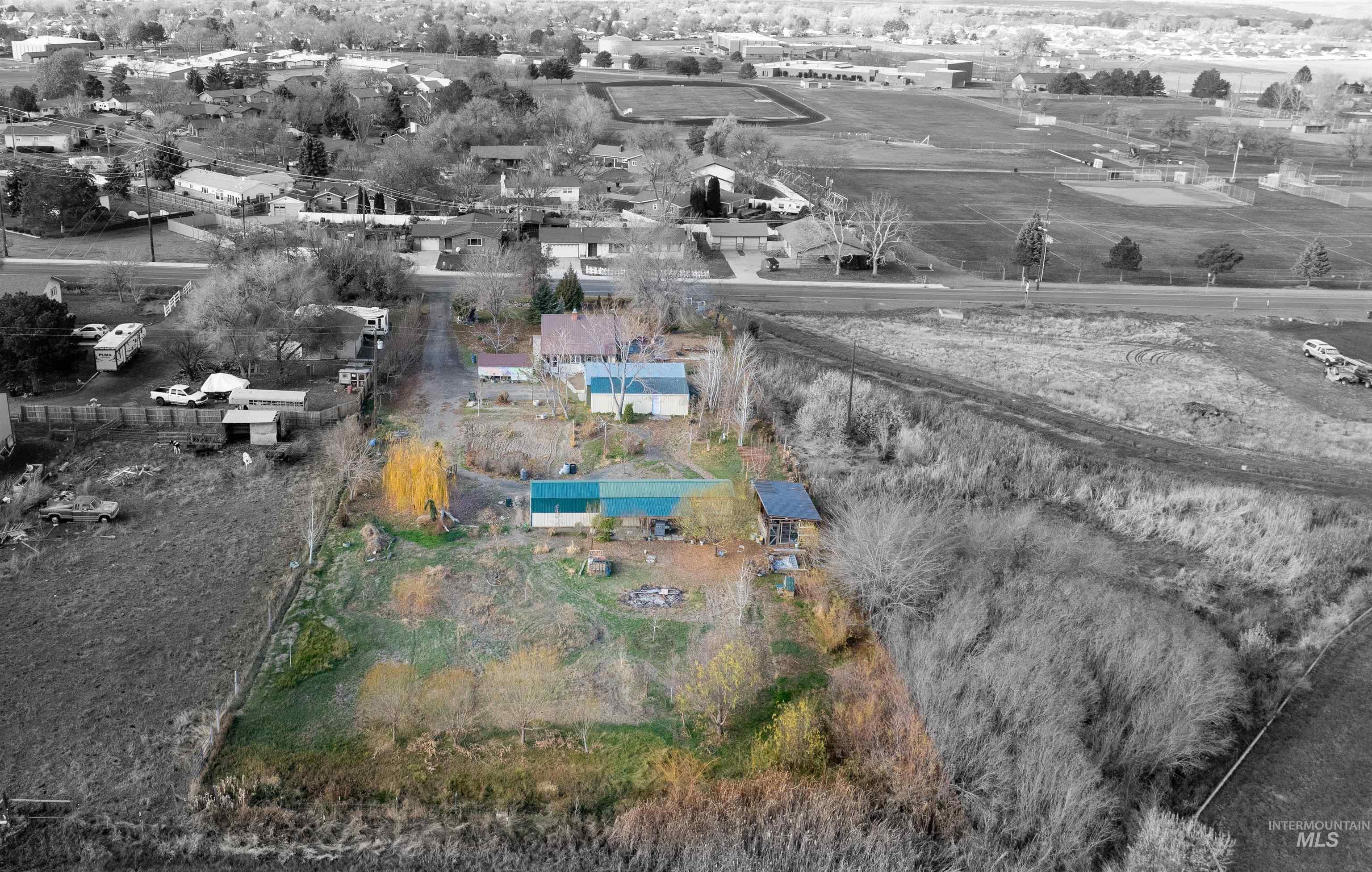 Aerial overview of property's location