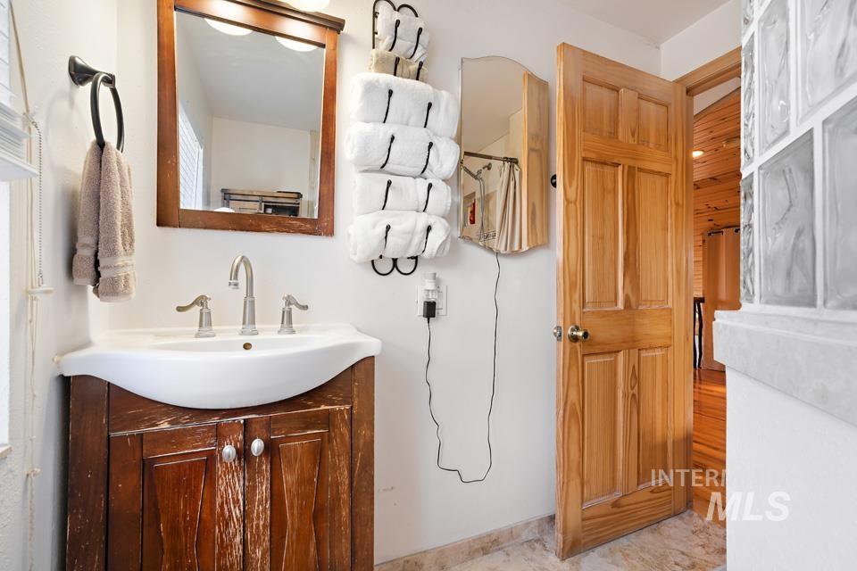 Bathroom featuring vanity