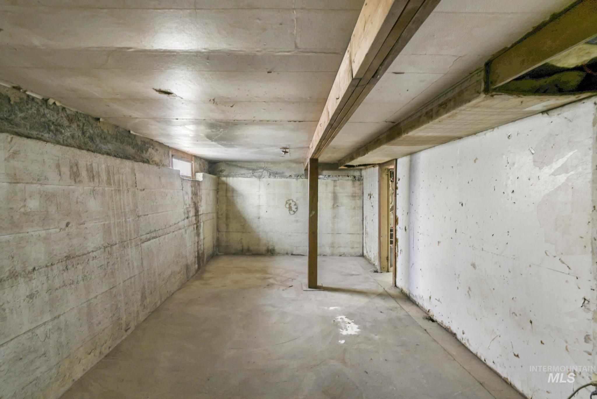 View of unfinished below grade area