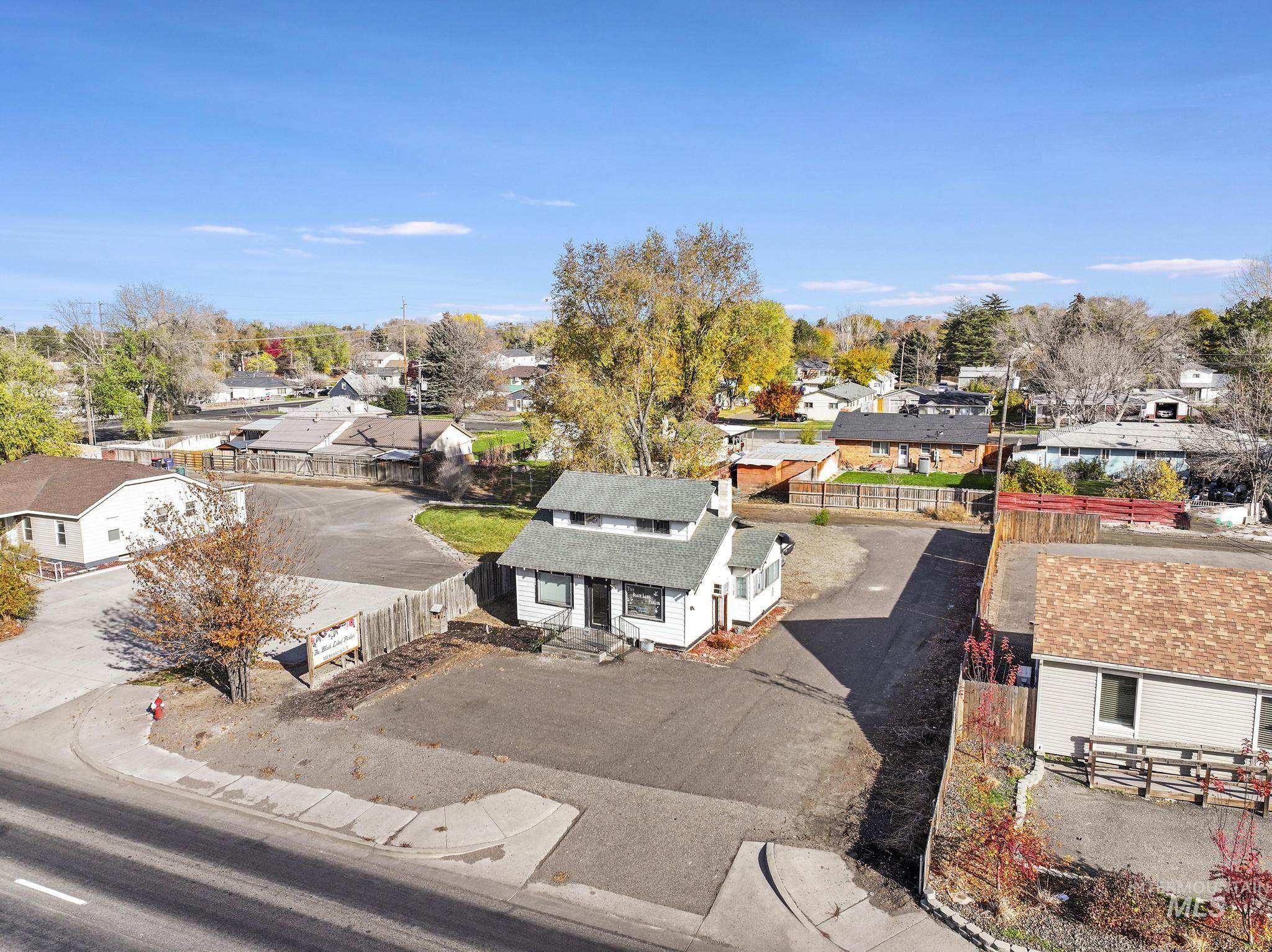 Aerial view of residential area