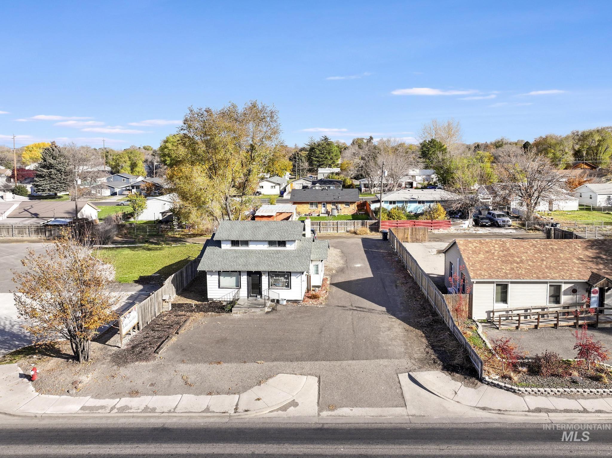 Aerial view of residential area